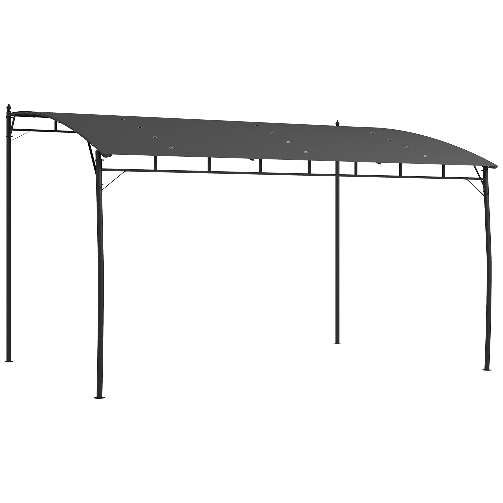 3 x 4m Outdoor Pergola Gazebo, Garden Sun Shade Shelter with Metal Frame, for Patio, Deck - Life Essentials