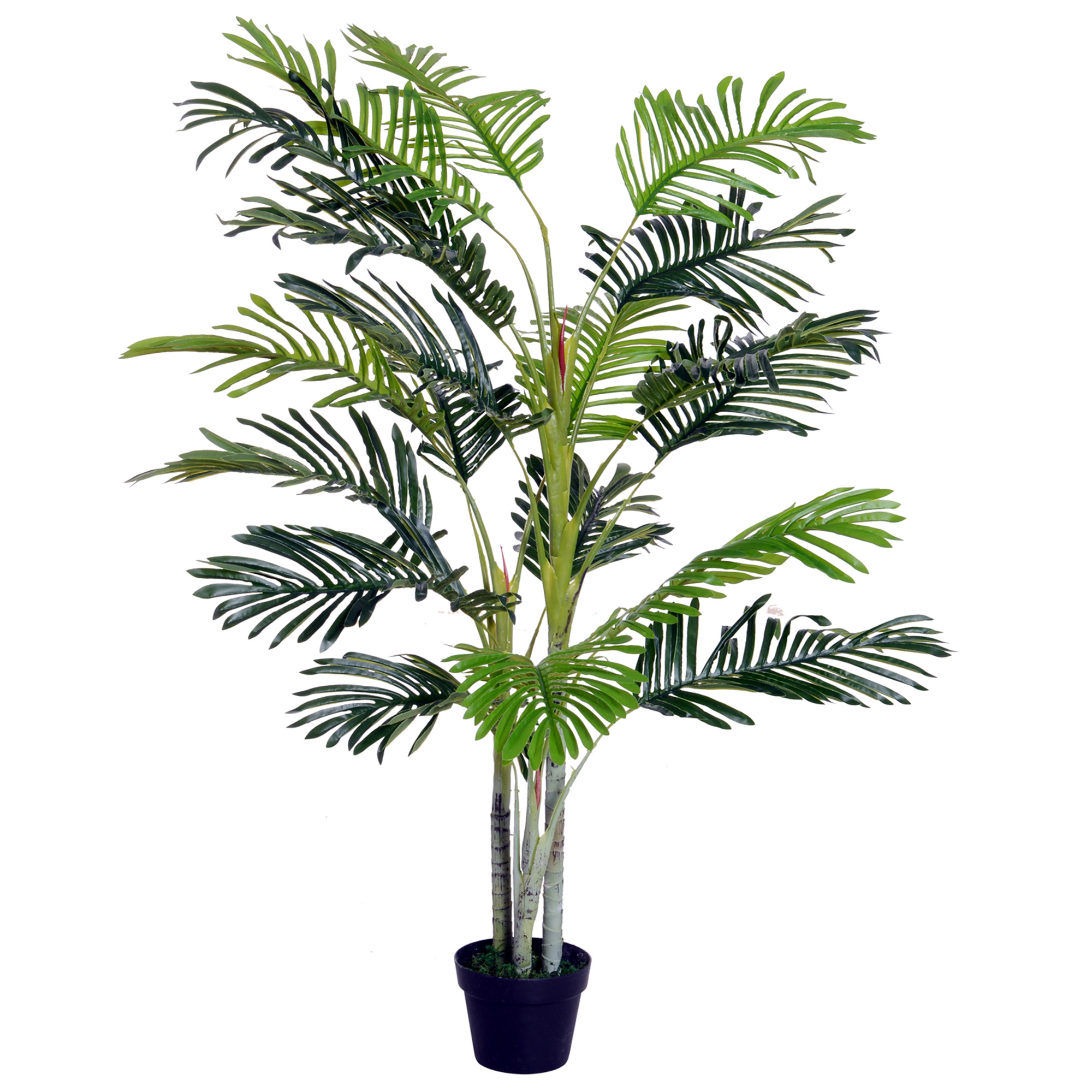 150cm(5ft) Artificial Palm Tree Decorative Indoor Faux Green Plant w/Leaves Home Décor Tropical Potted Home Office - Life Essentials