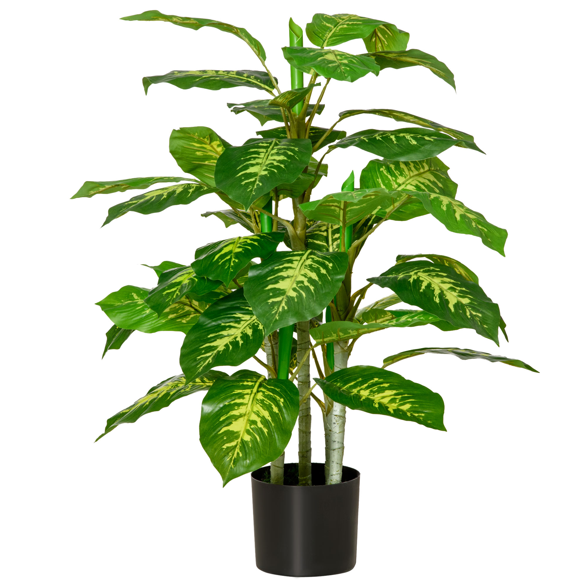 Artificial Evergreen Tree Fake Decorative Plant in Nursery Pot for Indoor Outdoor Décor, 95cm - Life Essentials