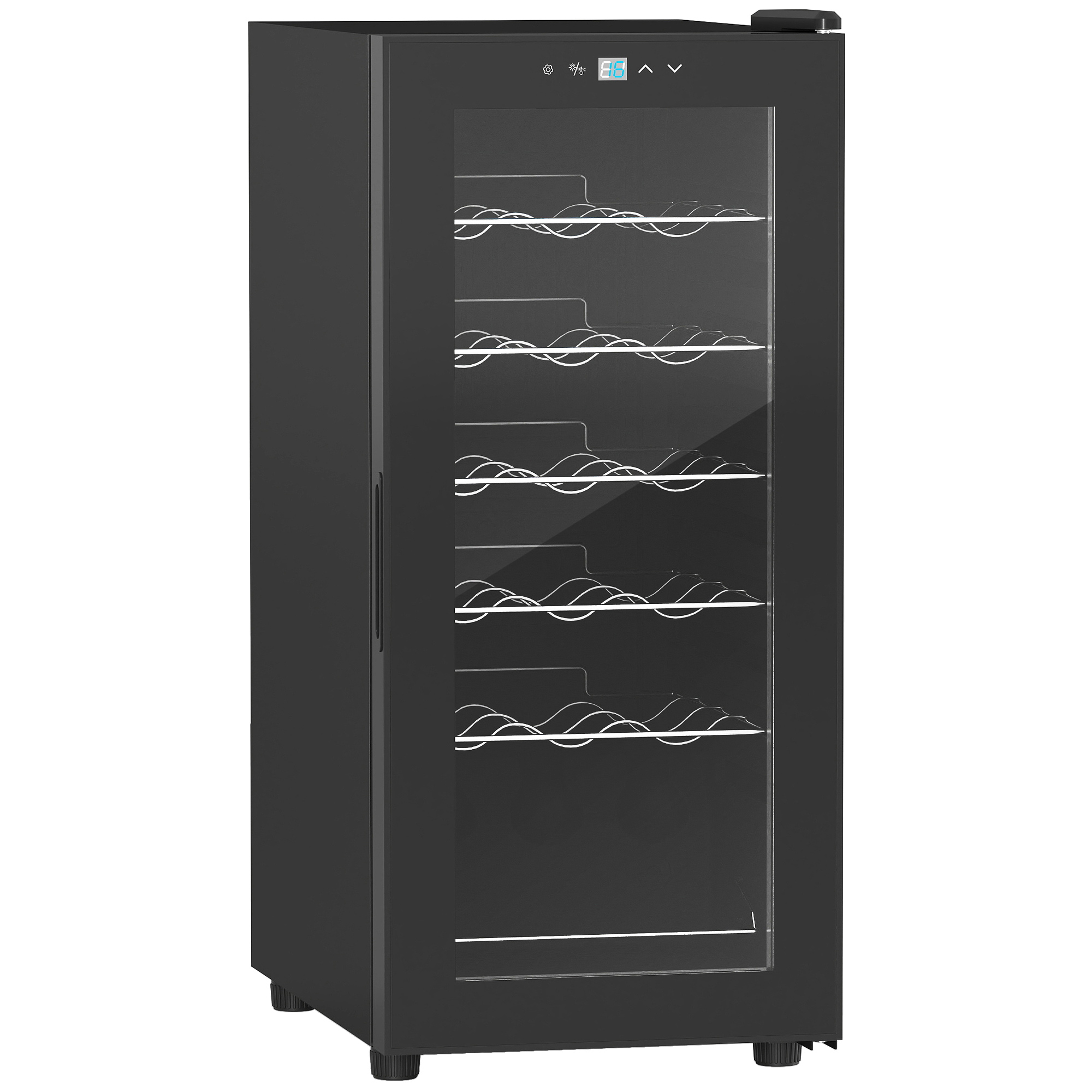 Scott Freestanding Wine Fridge 35cm Wide Undercounter Wine Cooler - Black - Life Essentials