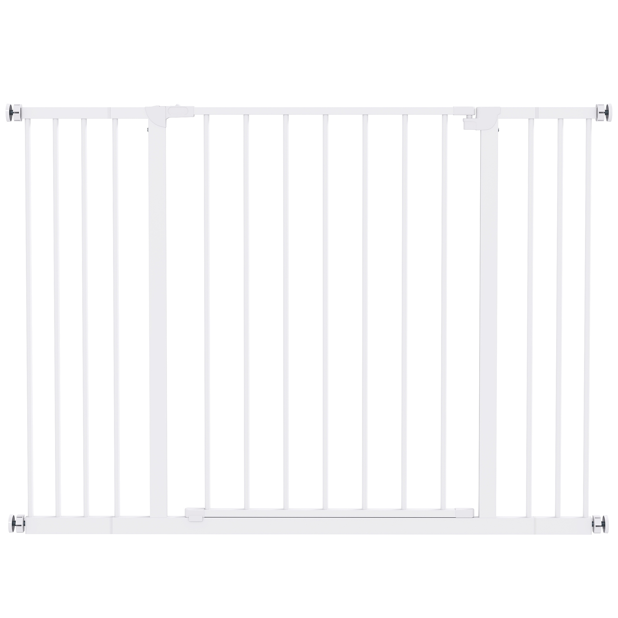 Pressure Fitted Pet Dog Safety Gate Metal Fence Extending 72-107cm Wide - Life Essentials