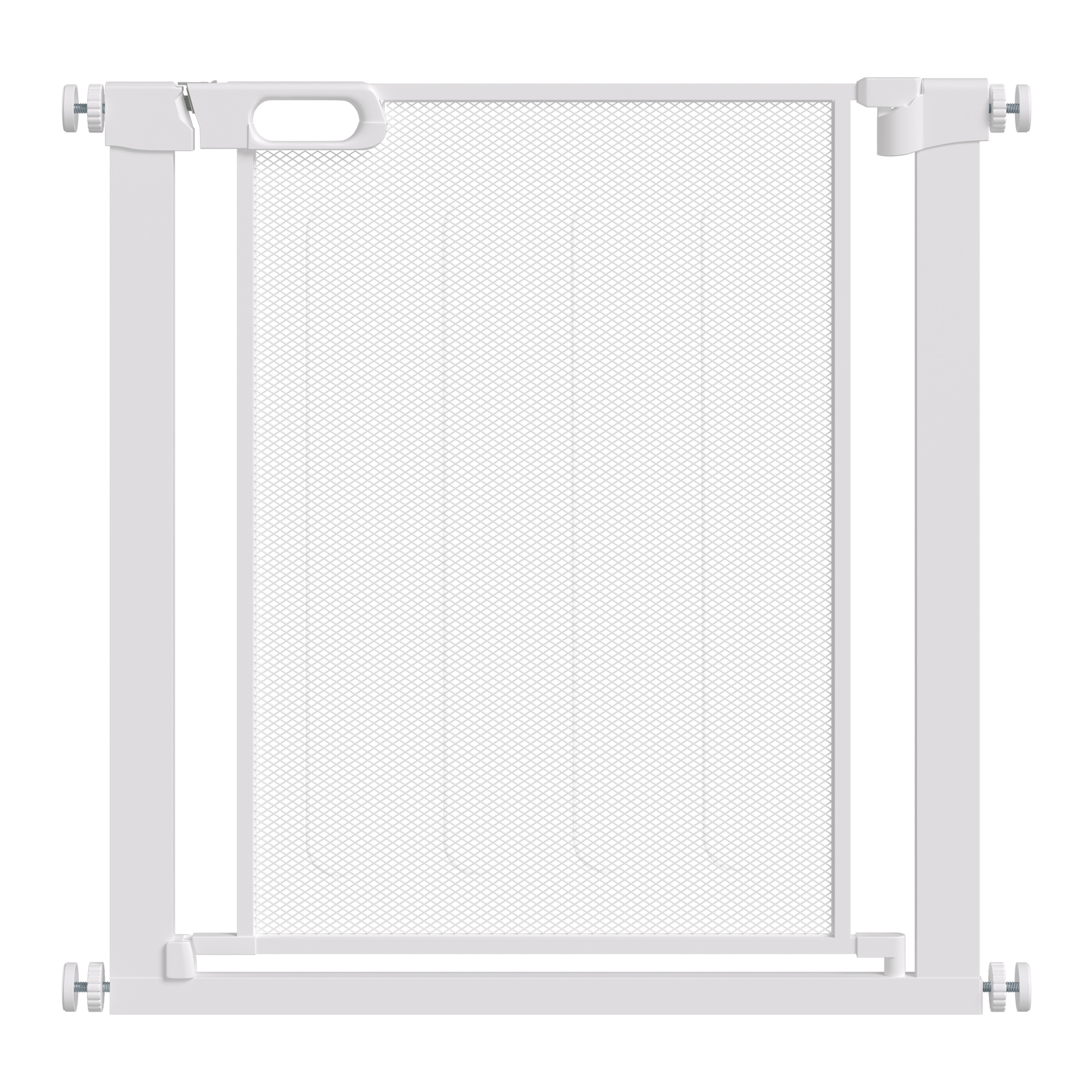 Pressure Fit Safety Gate for Doors and Stairs, Dog Gate with Auto Close, Pet Barrier for Hallways, with Double Locking Openings 75-82 cm White - Life 
