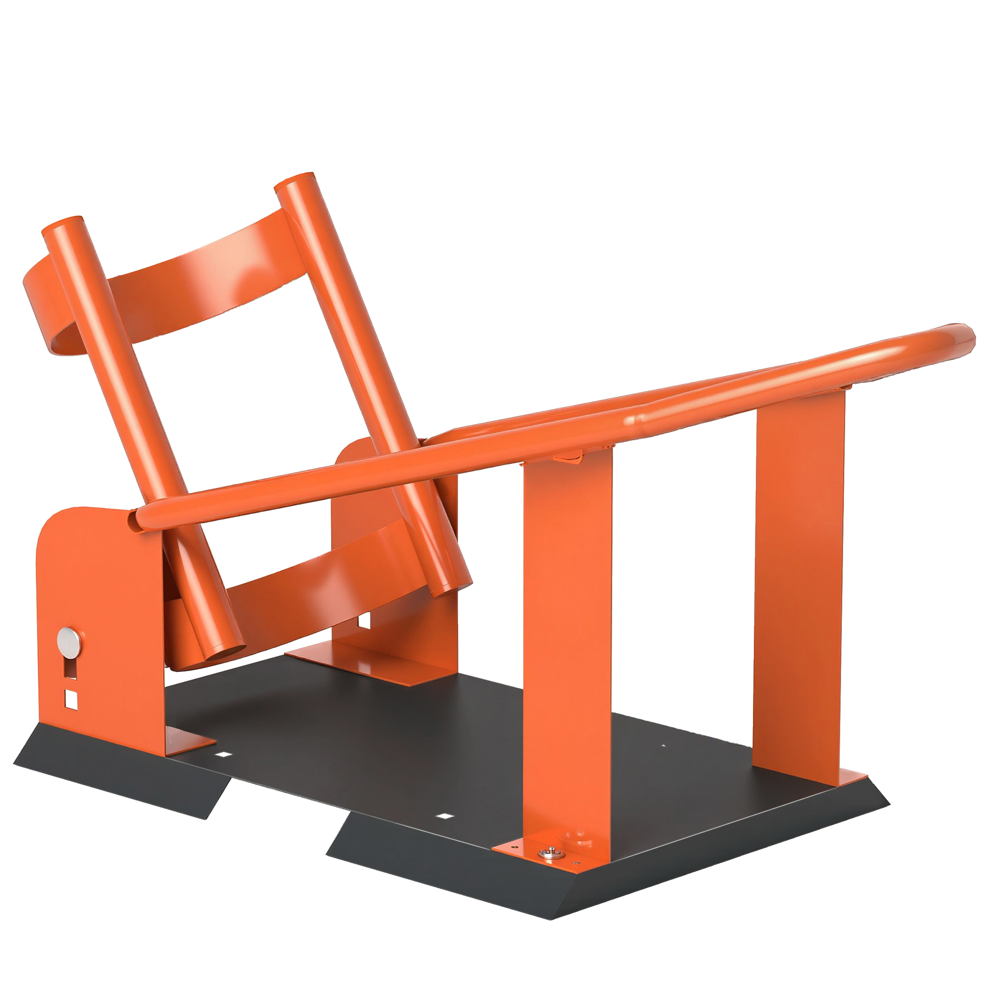 HERON Motorcycle Wheel Chock 816.5kg Capacity Steel Holder 3 Height Adjustable - Orange - Life Essentials