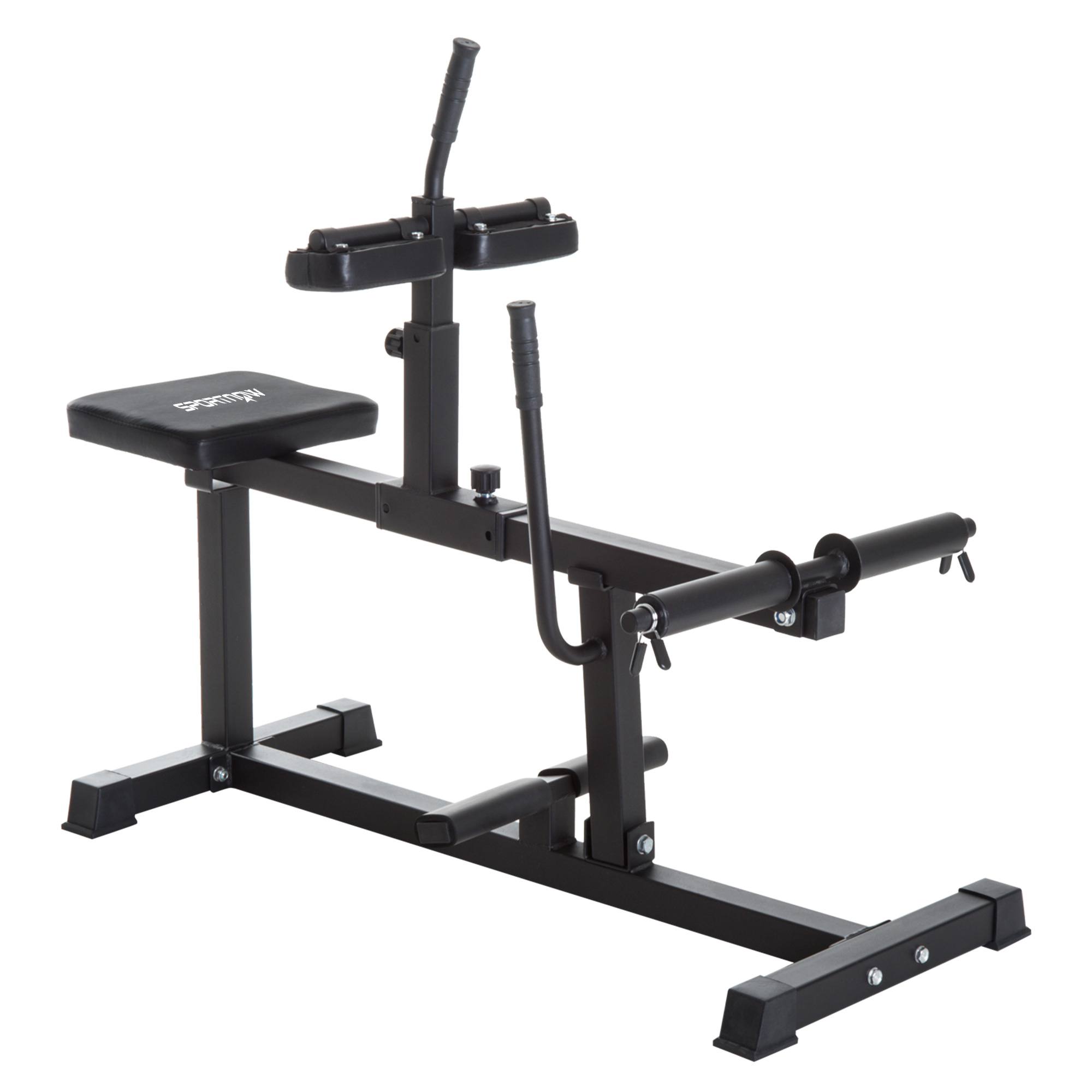 SPORTEDGE Seated Leg Extension Machine Adjustable Leg Raise Curl Plate Loaded - Life Essentials