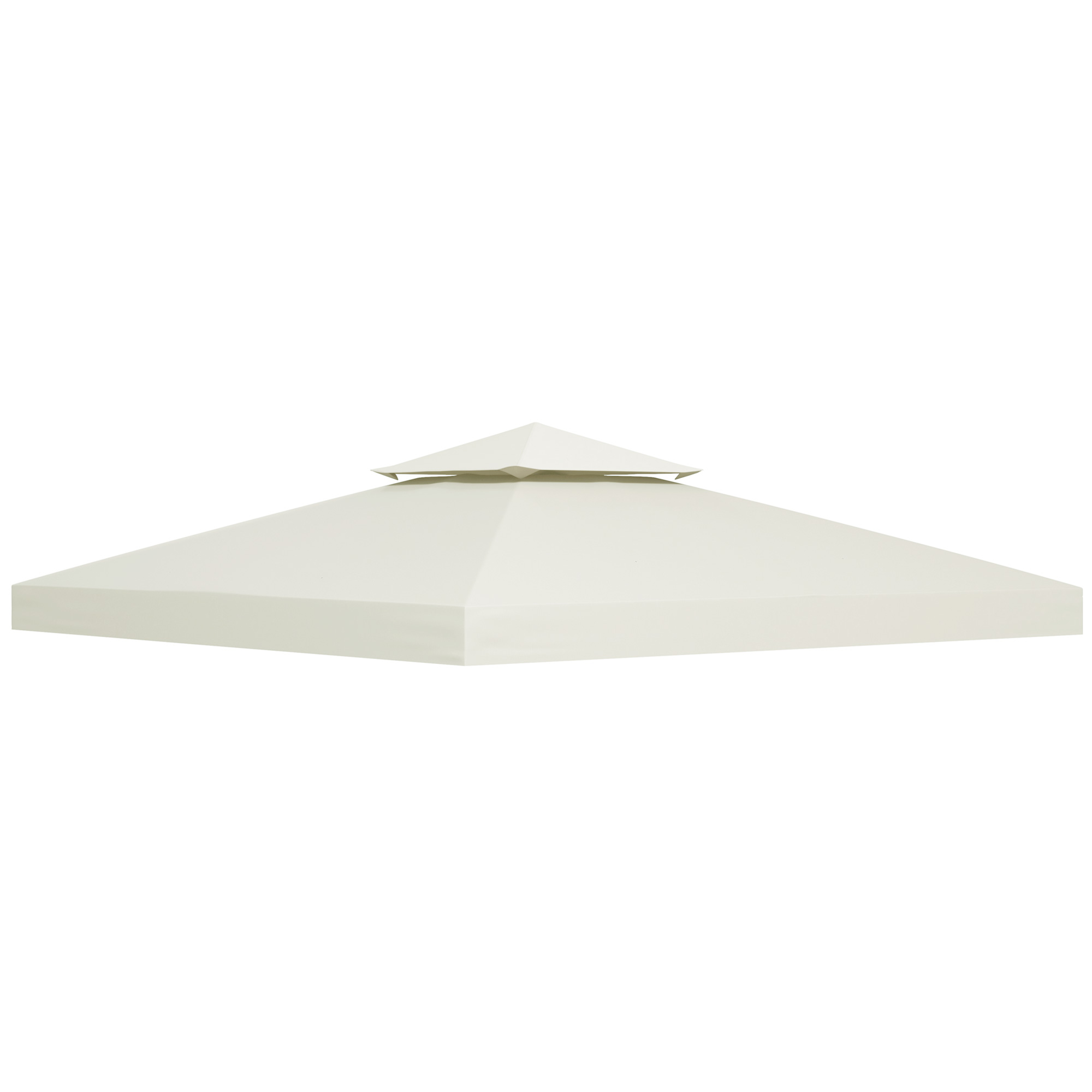 3 x 3M Gazebo Canopy Roof Top Replacement Cover Spare Part Cream White (TOP ONLY) - Life Essentials