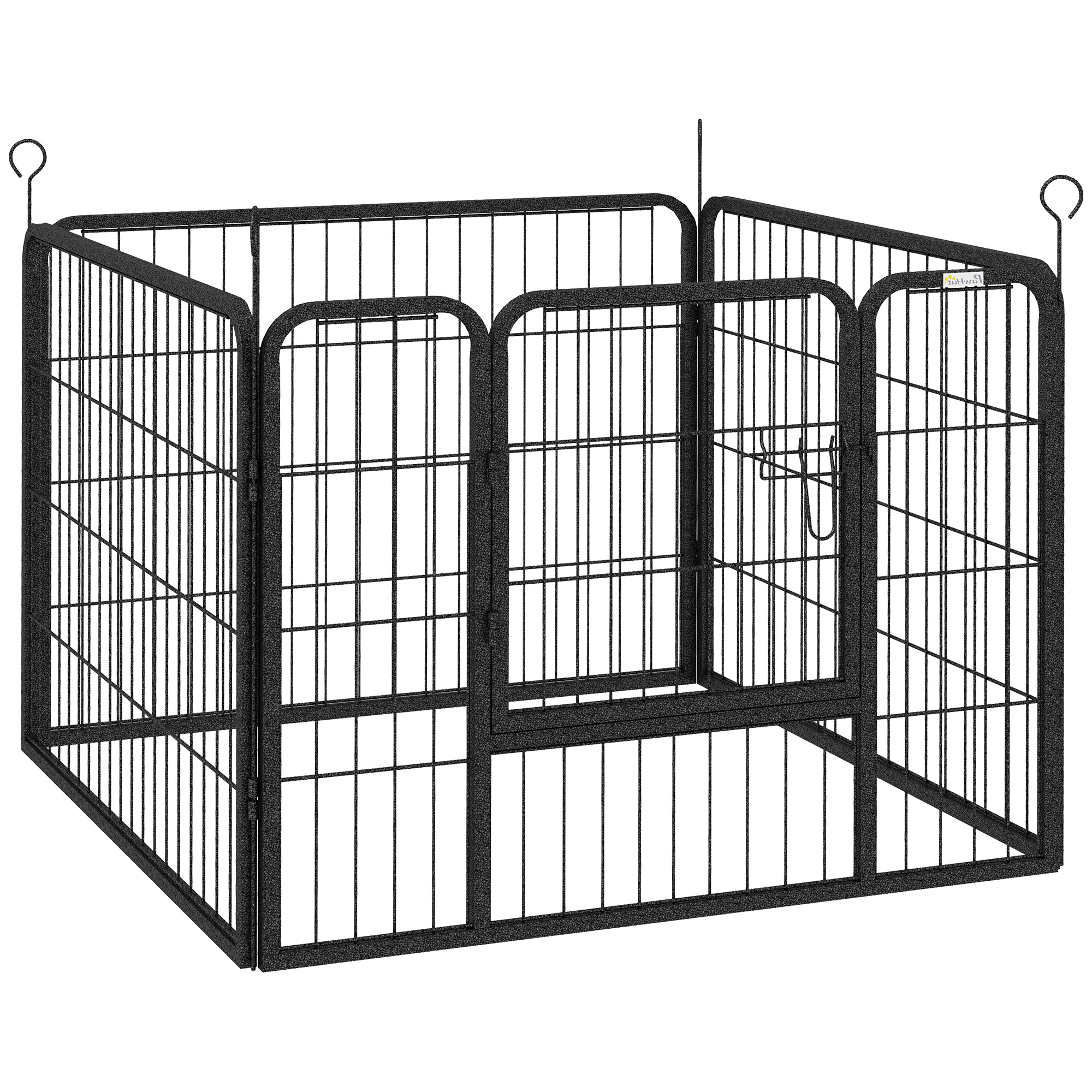 Heavy Duty Dog Playpen, 4 Panel Puppy Pen, Foldable Dog Kennel Both Indoor Outdoor Use Collapsible Design 82L x 82W x 60H (cm) - Life Essentials