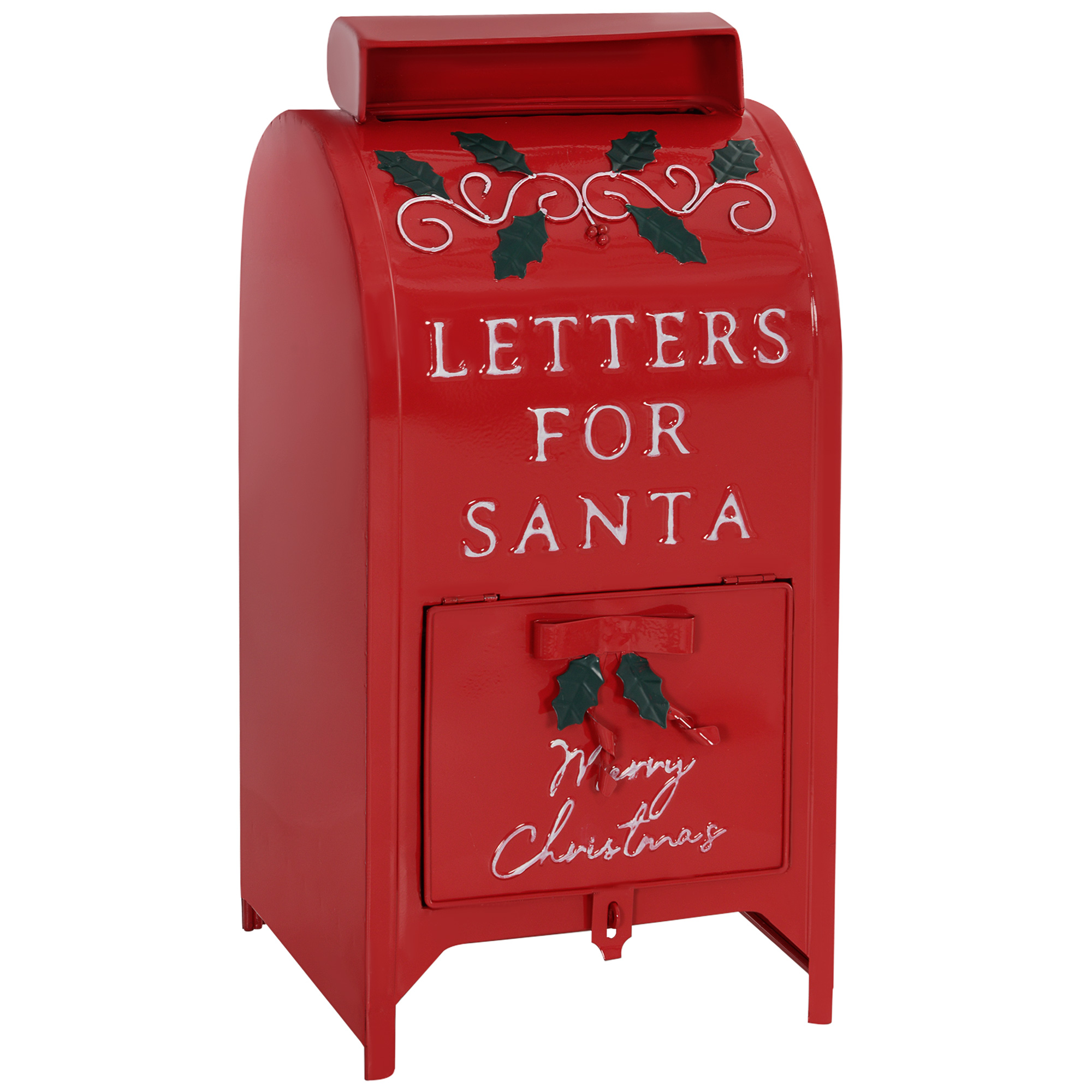 Christmas Gift - Christmas Post Box, Freestanding Letters for Santa Mailbox Red 23cm - Life Essentials