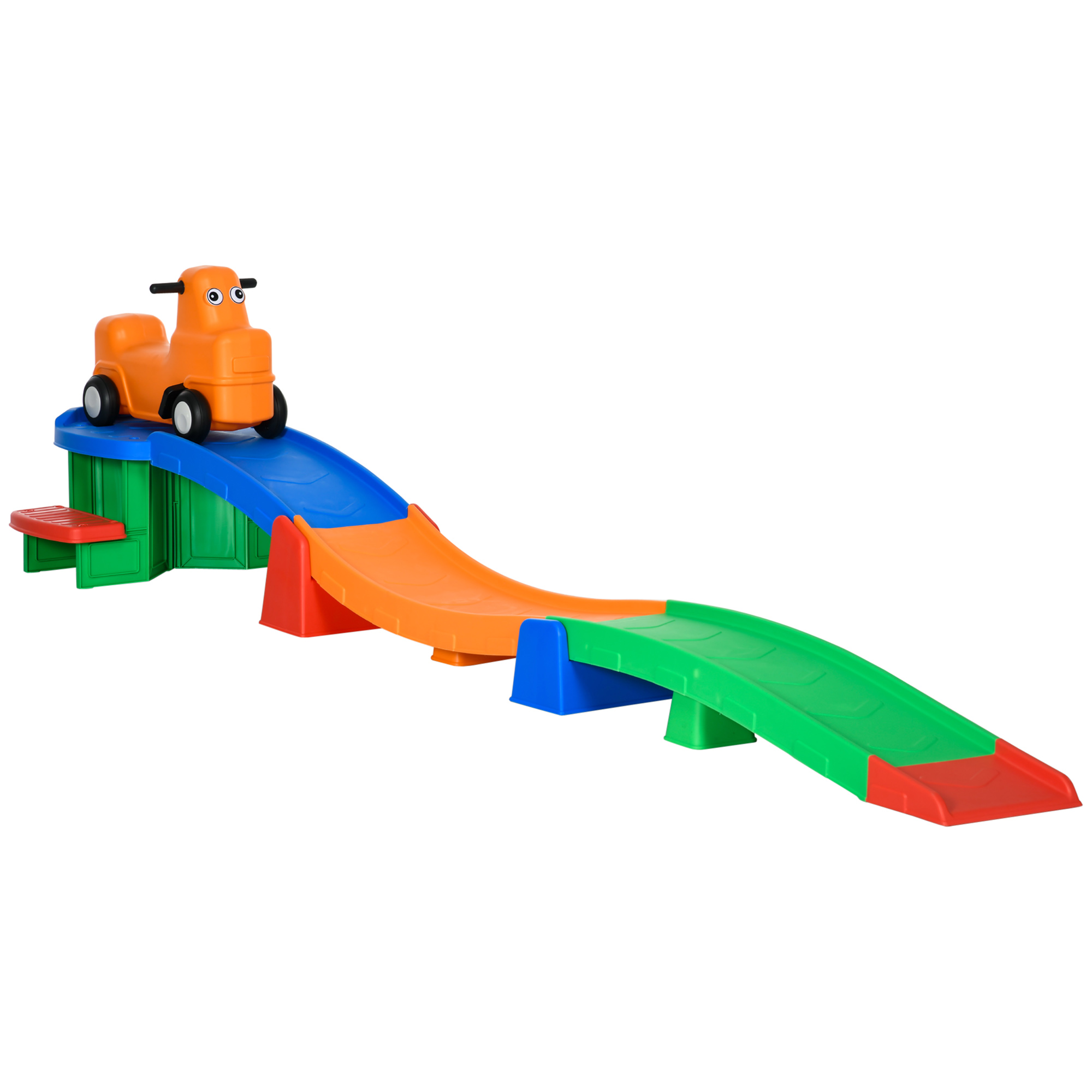 AIYAPLAY 3m Roller Coaster for Kids - Sliding Car with Non-Slip Steps - Life Essentials