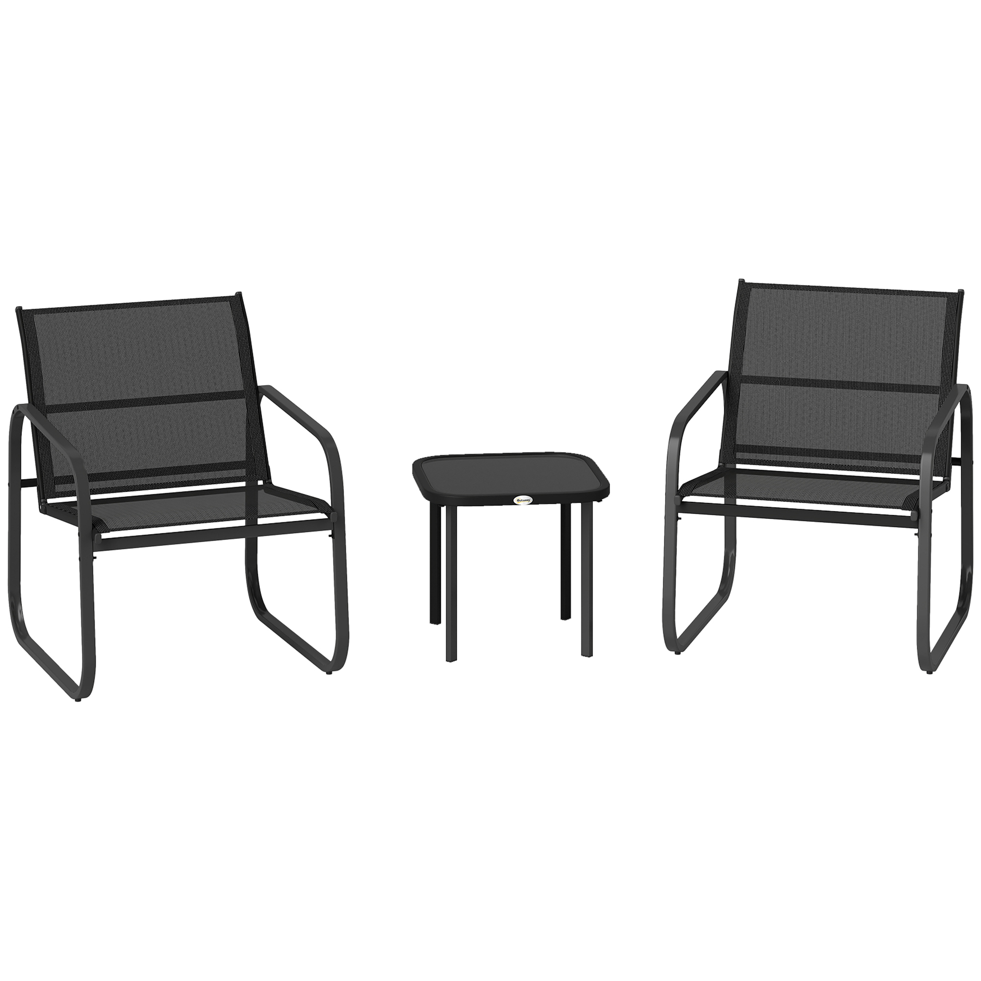SUNVISTA Three-Piece Garden Seating Set - Black - Life Essentials