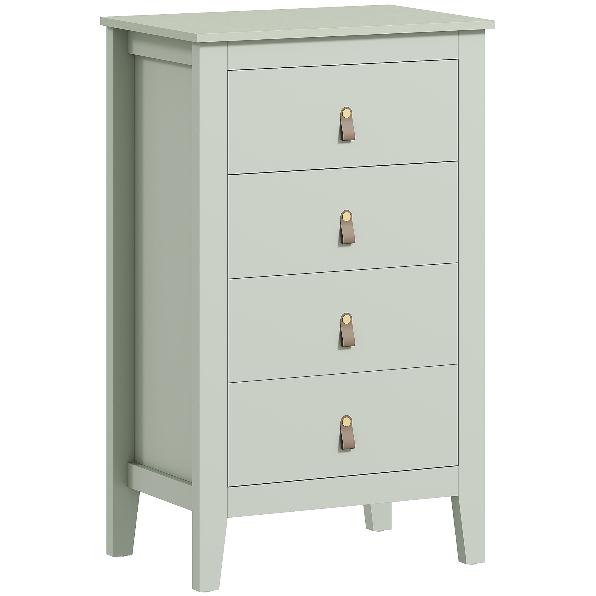 WARNER Green Chest of Drawers - Medium-sized, 4 Drawers - Life Essentials