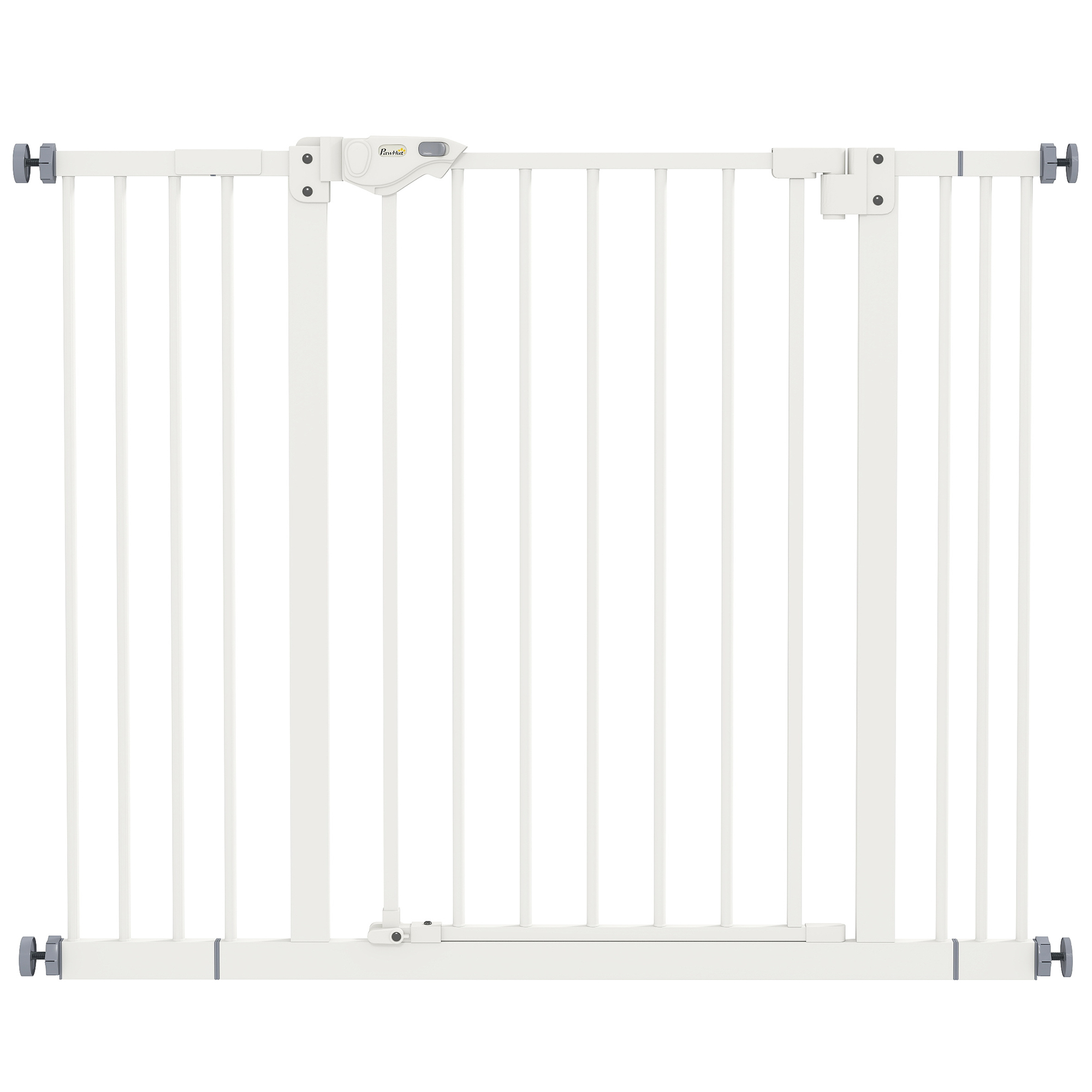 Metal 74-100cm Wide Adjustable Dog Gate Black - Life Essentials