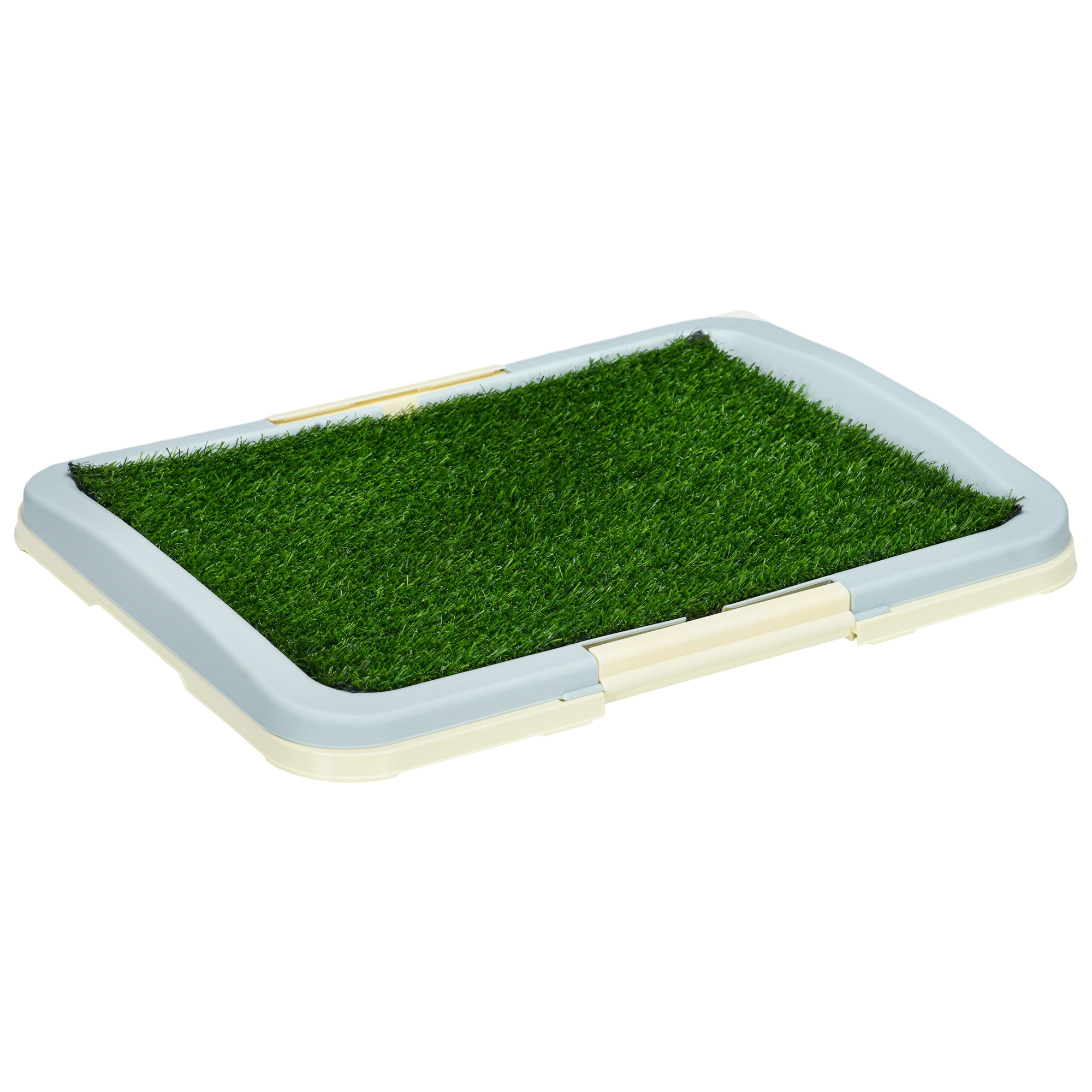 Puppy Training Pad Indoor Portable Puppy Pee Pad with Artificial Grass, Grid Panel, Tray, 63 x 48.5cm - Life Essentials