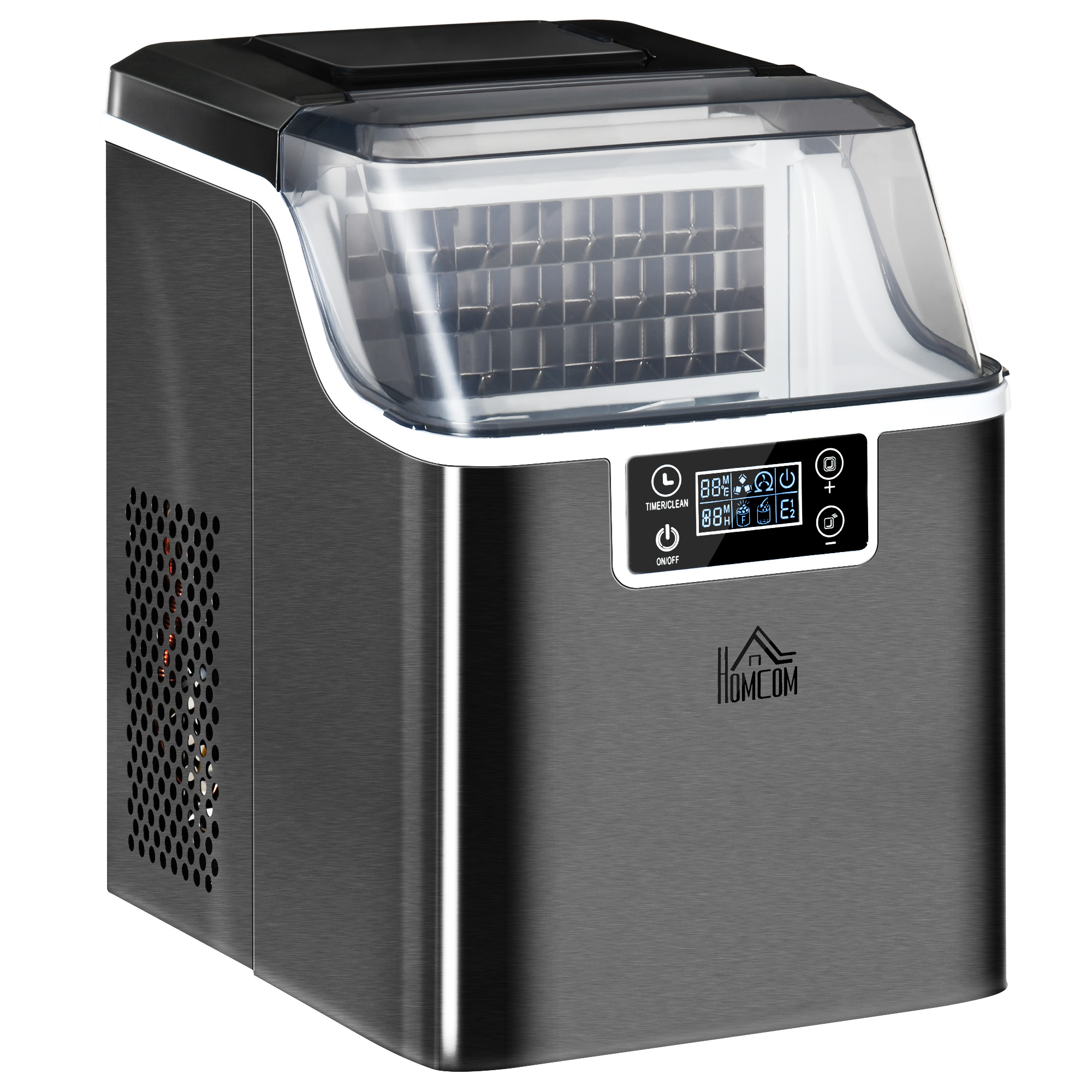 Scott Ice Maker Machine with 20Kg Daily Production Stainless Steel - Black - Life Essentials