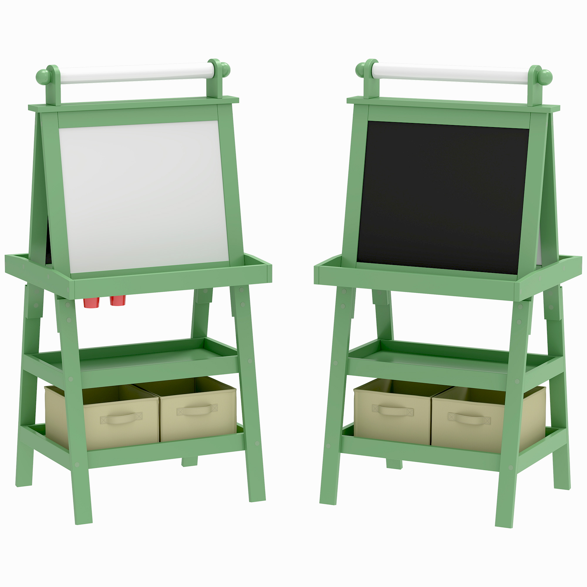 Kinsey 3 in 1 Kids Easel with Magnetic Whiteboard and Storage - Green - Life Essentials