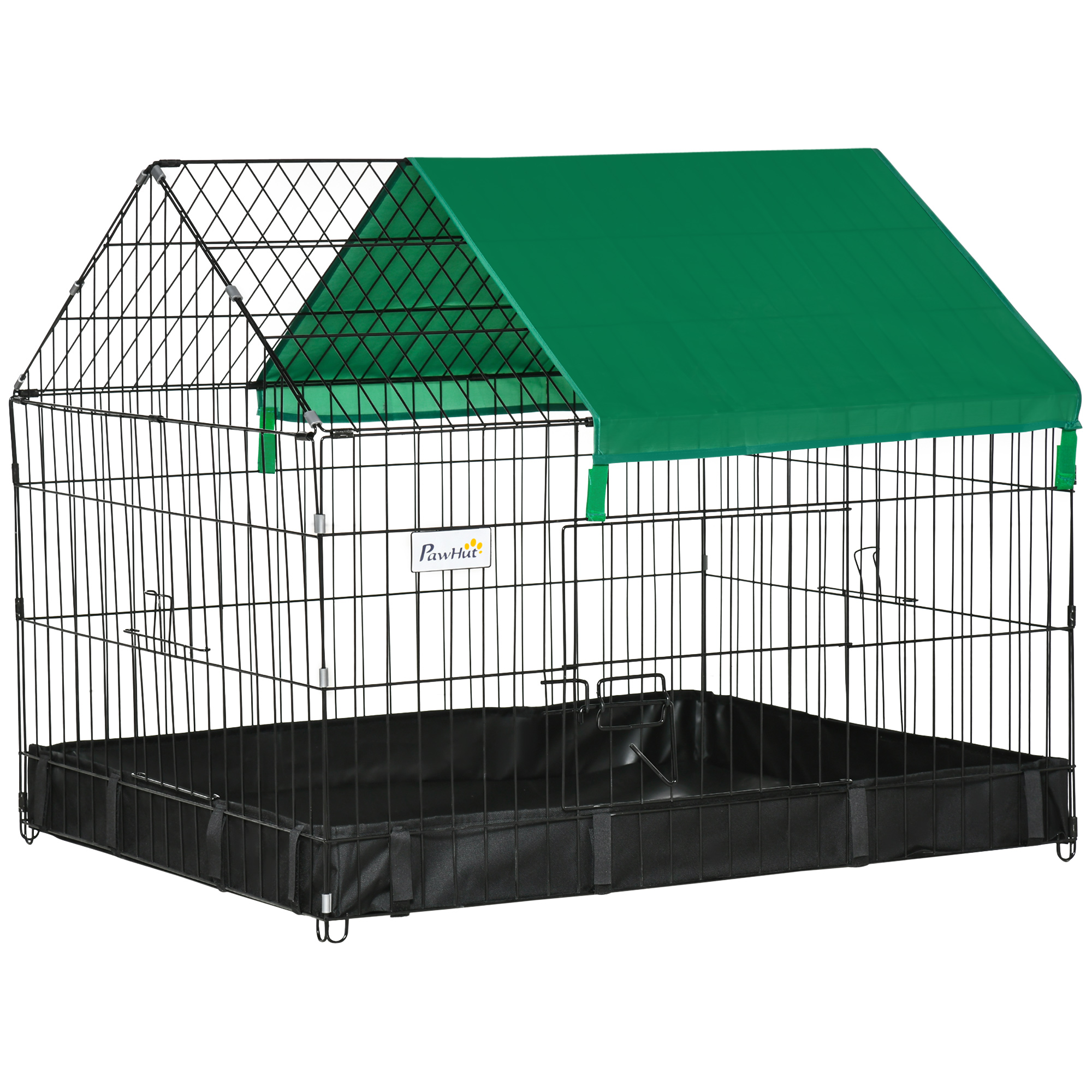 Guinea Pig Cage, Small Animal Habitat, Rabbit House w/ No Leaking Bottom, Safety Locking System, Top Roof - Life Essentials