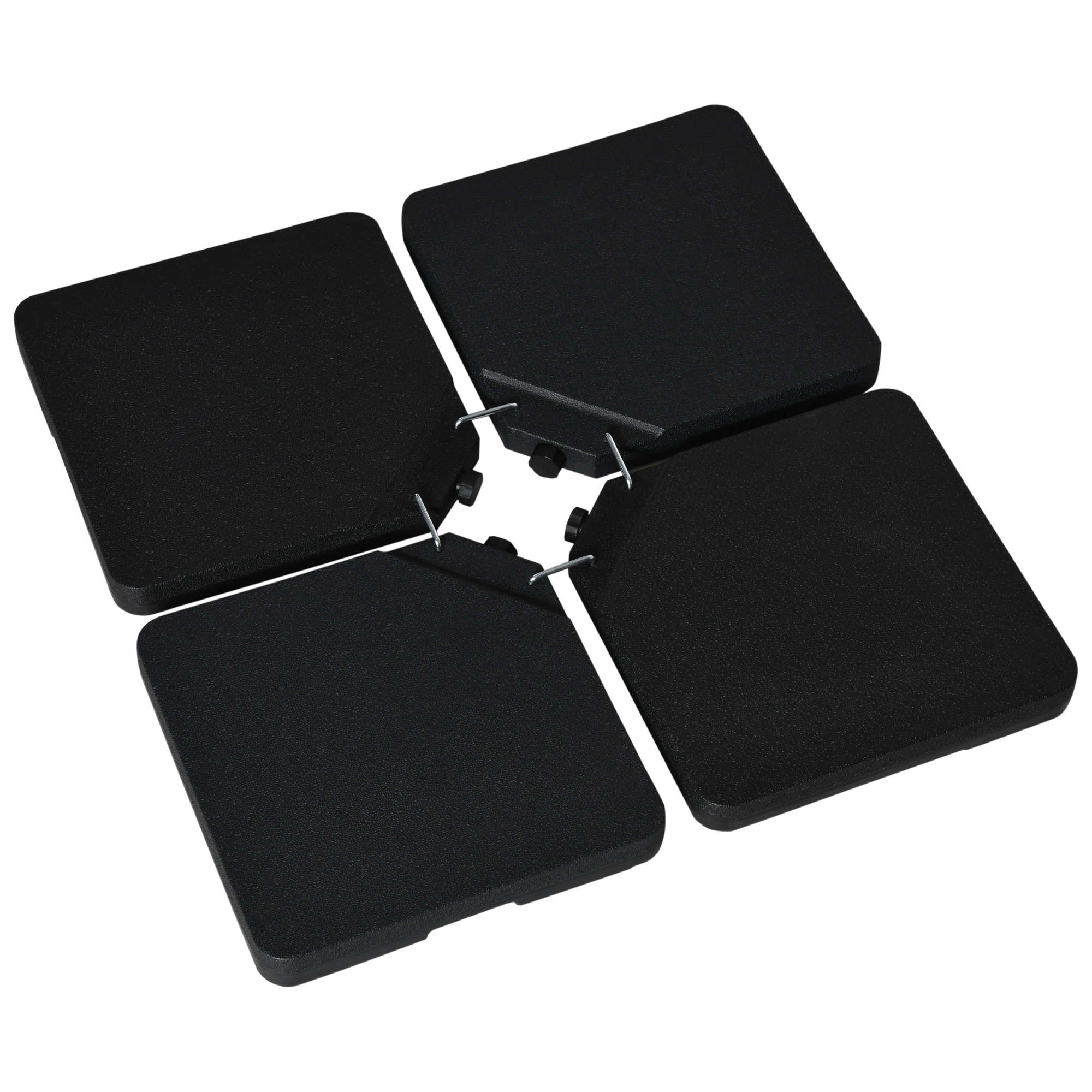 SUNVISTA Four-Piece Plastic Cantilever Parasol Base - Black - Life Essentials