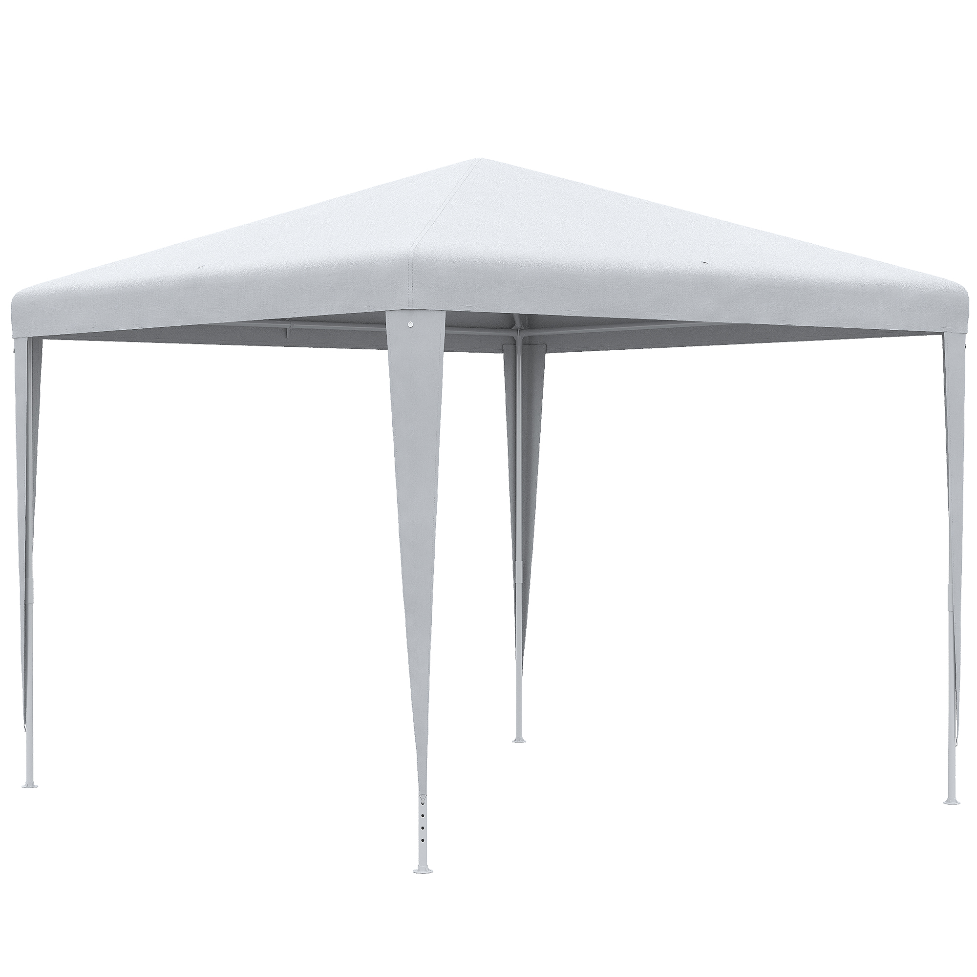 2.7m x 2.7m Garden Gazebo Marquee Party Tent Wedding Canopy Outdoor, White - Life Essentials