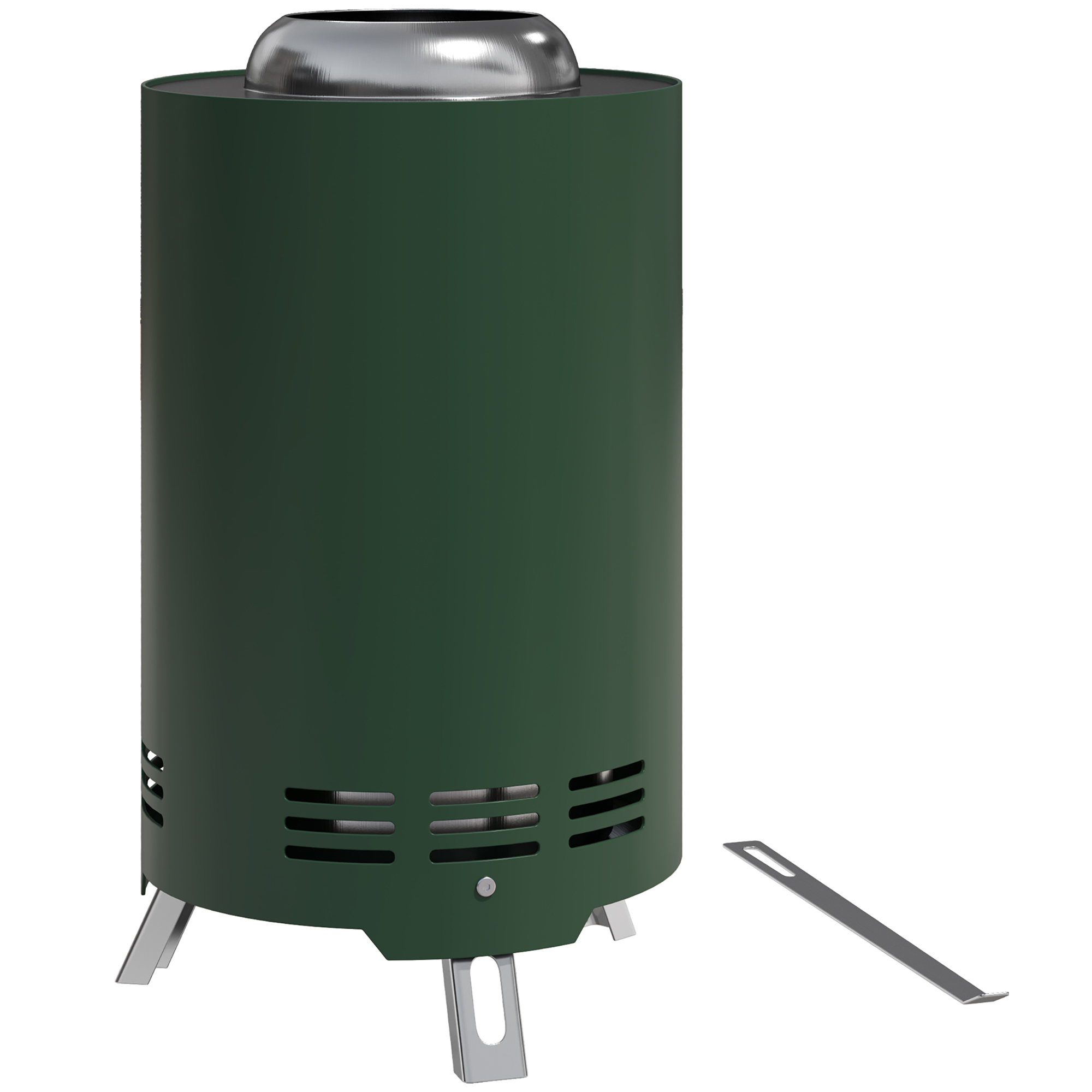 SUNVISTA 16cm Smokeless Fire Pit, Portable Stainless Steel Tabletop Firepit for Wood/Pellets, Green - Life Essentials