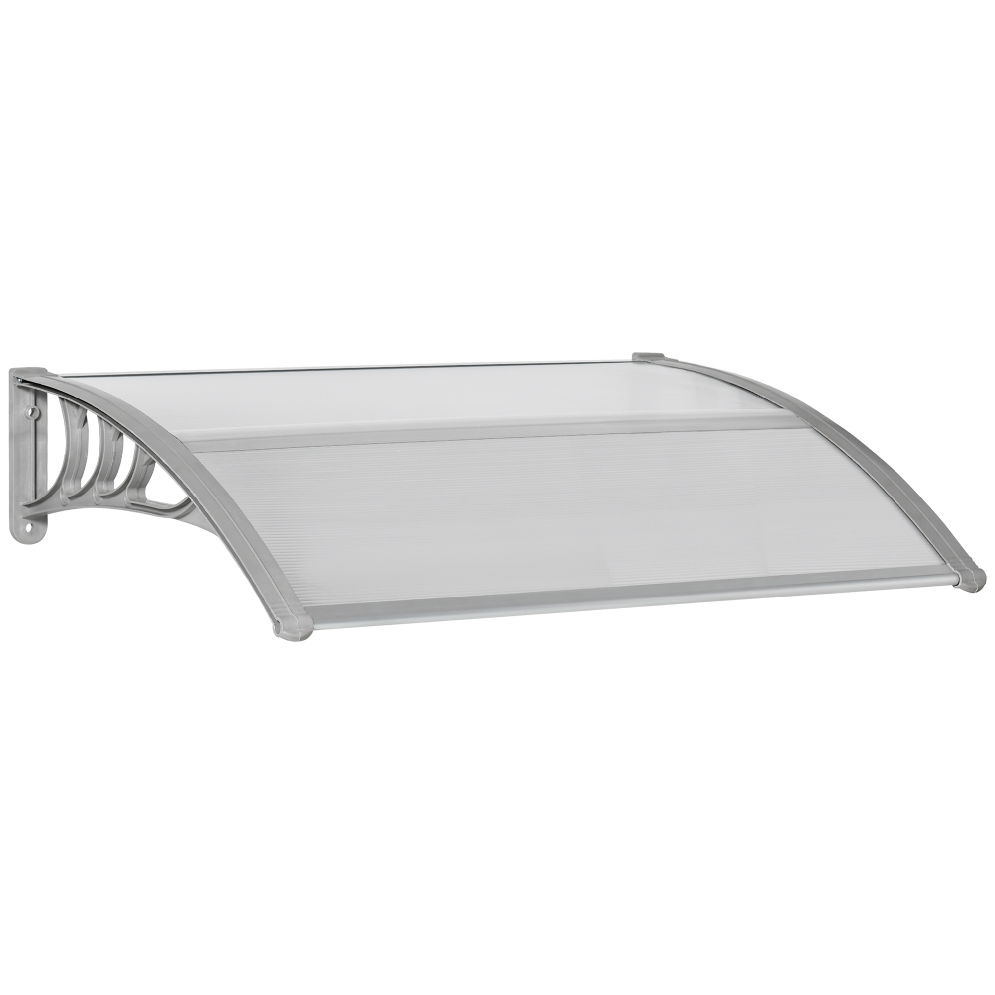 Door Canopy Awning Outdoor Window Rain Shelter Cover for Front/Back Door Porch Clear 100 x 80cm - Life Essentials