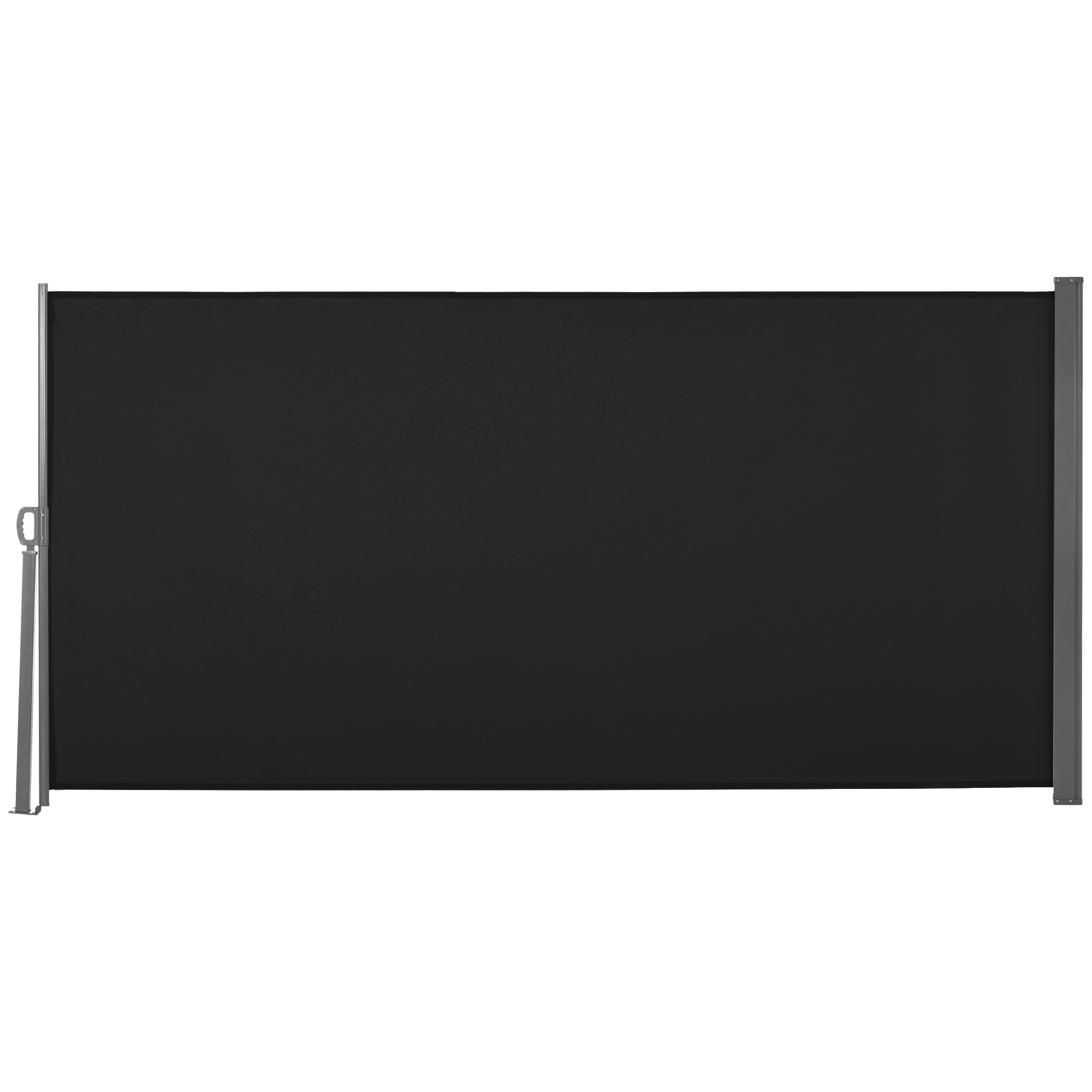 Retractable Side Awning Screen Fence Patio Garden Wall Balcony Screening Panel Outdoor Blind Privacy Divider (3x1.6M, Black) - Life Essentials