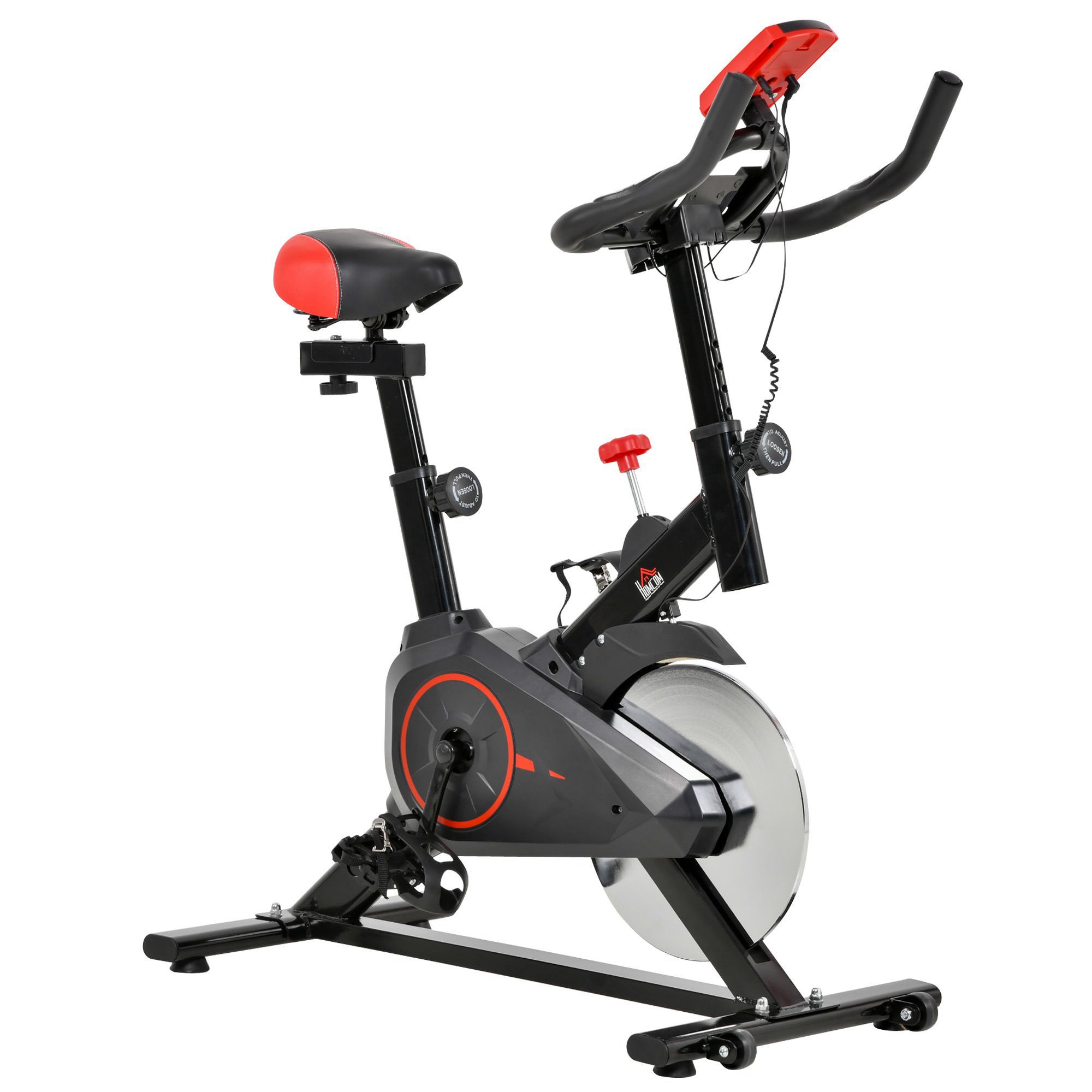 HERON Indoor Upright Exercise Bike Adjustable Seat Resistance Handlebar LCD - Life Essentials
