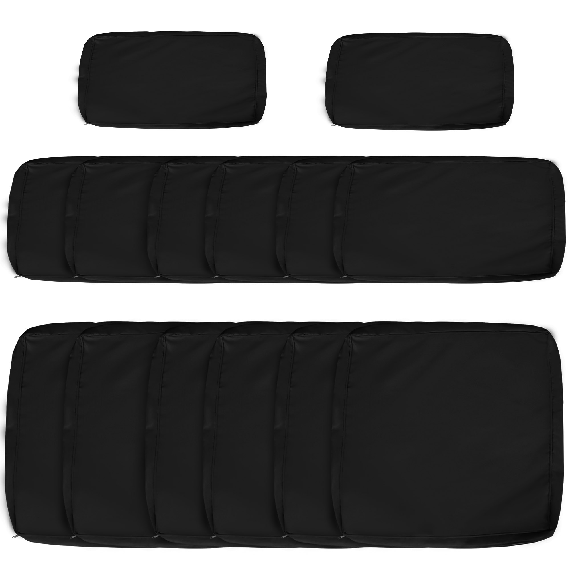 Jones Garden Sofa Cushion Cover Replacement - Black - Life Essentials