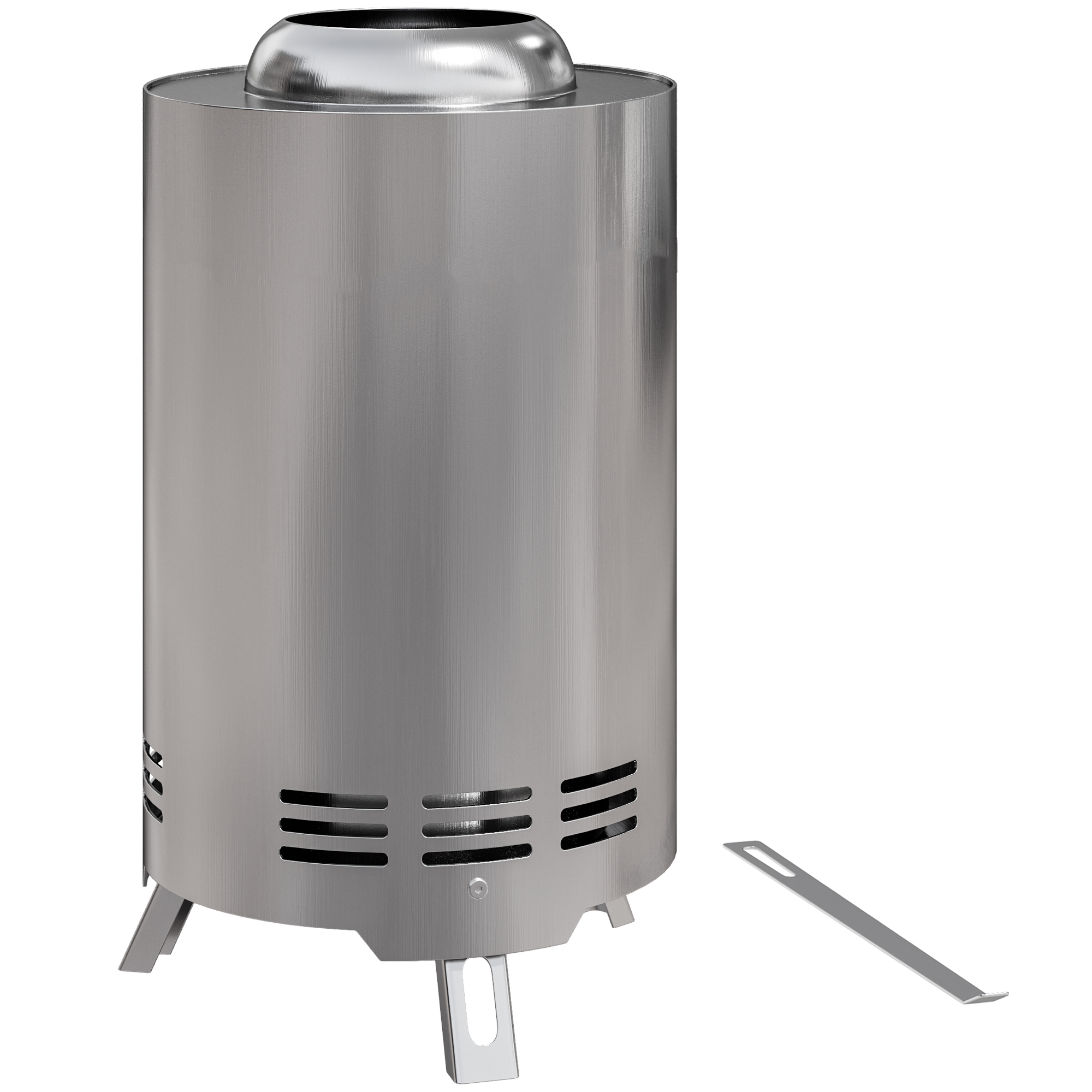 SUNVISTA 16cm Smokeless Fire Pit, Portable Stainless Steel Tabletop Firepit for Wood/Pellets, Silver - Life Essentials