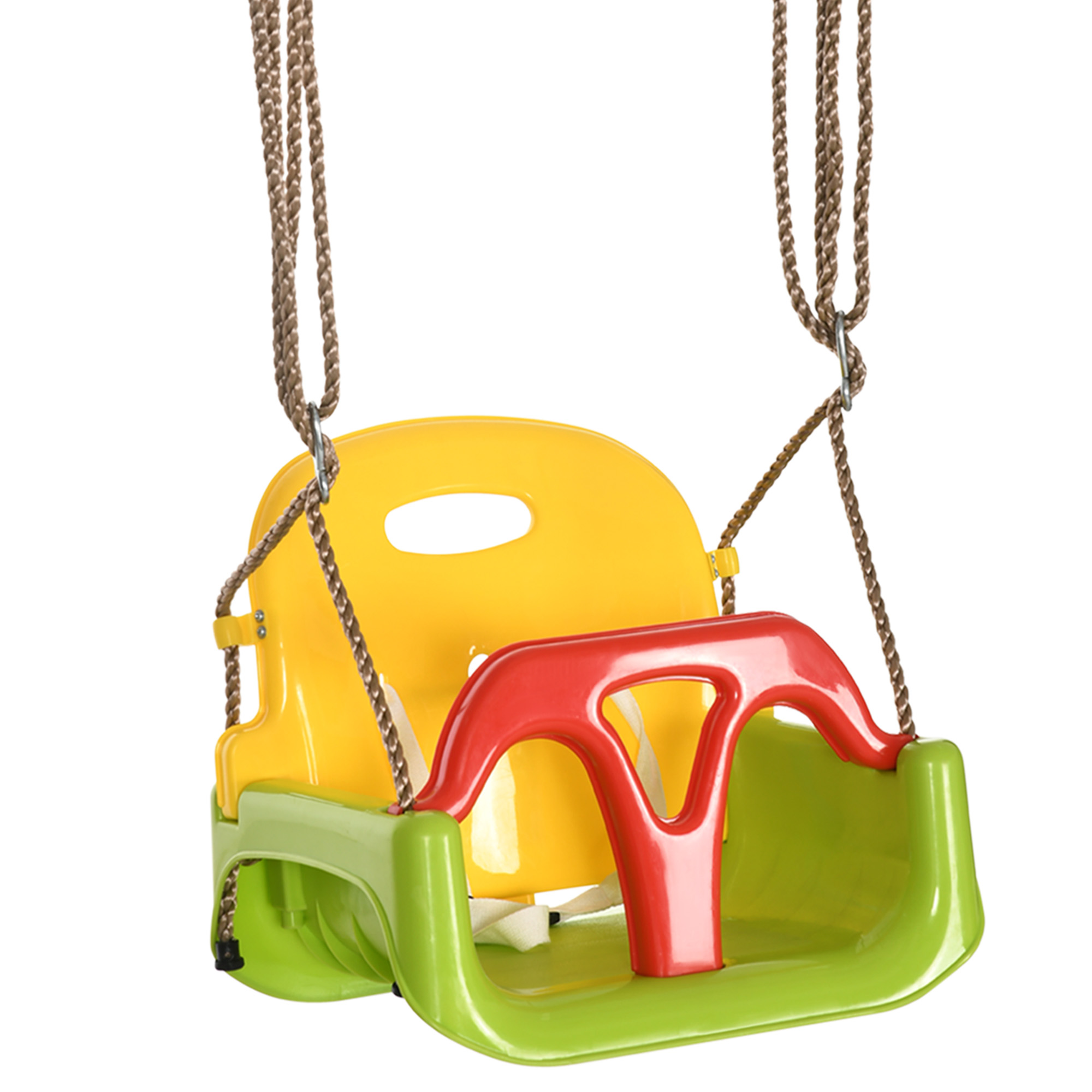 SUNVISTA 3 in 1 Detachable Kids Swing Seat with Safety Belt, Adjustable Rope for Indoor, Outdoor, Playground, Garden, Green - Life Essentials