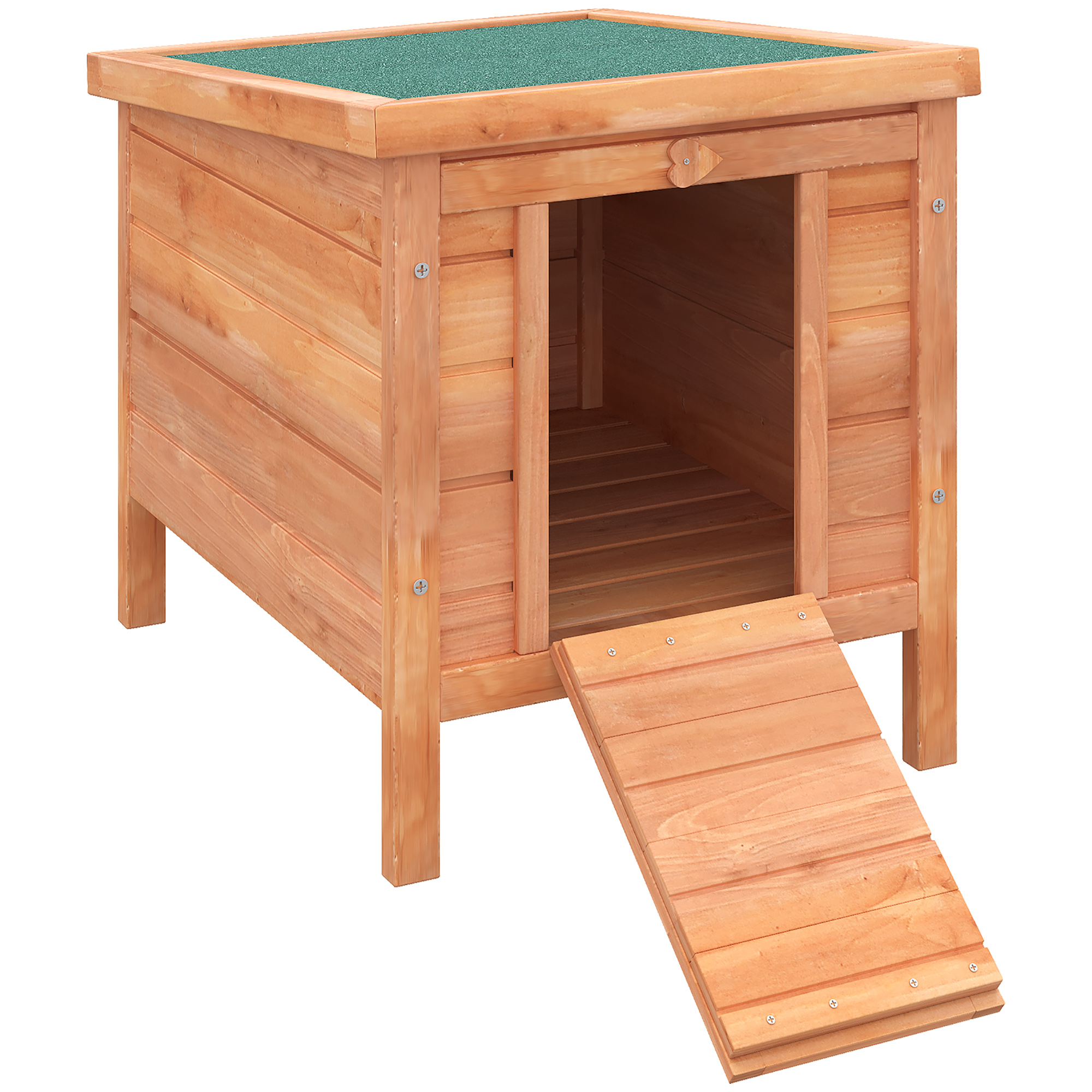 Wooden Rabbit Hutch Bunny Puppy Cage Guinea Pig Hide House Pet Habitat Small Animals Ferret 51 x 42 x 43 cm, Natural - Life Essentials