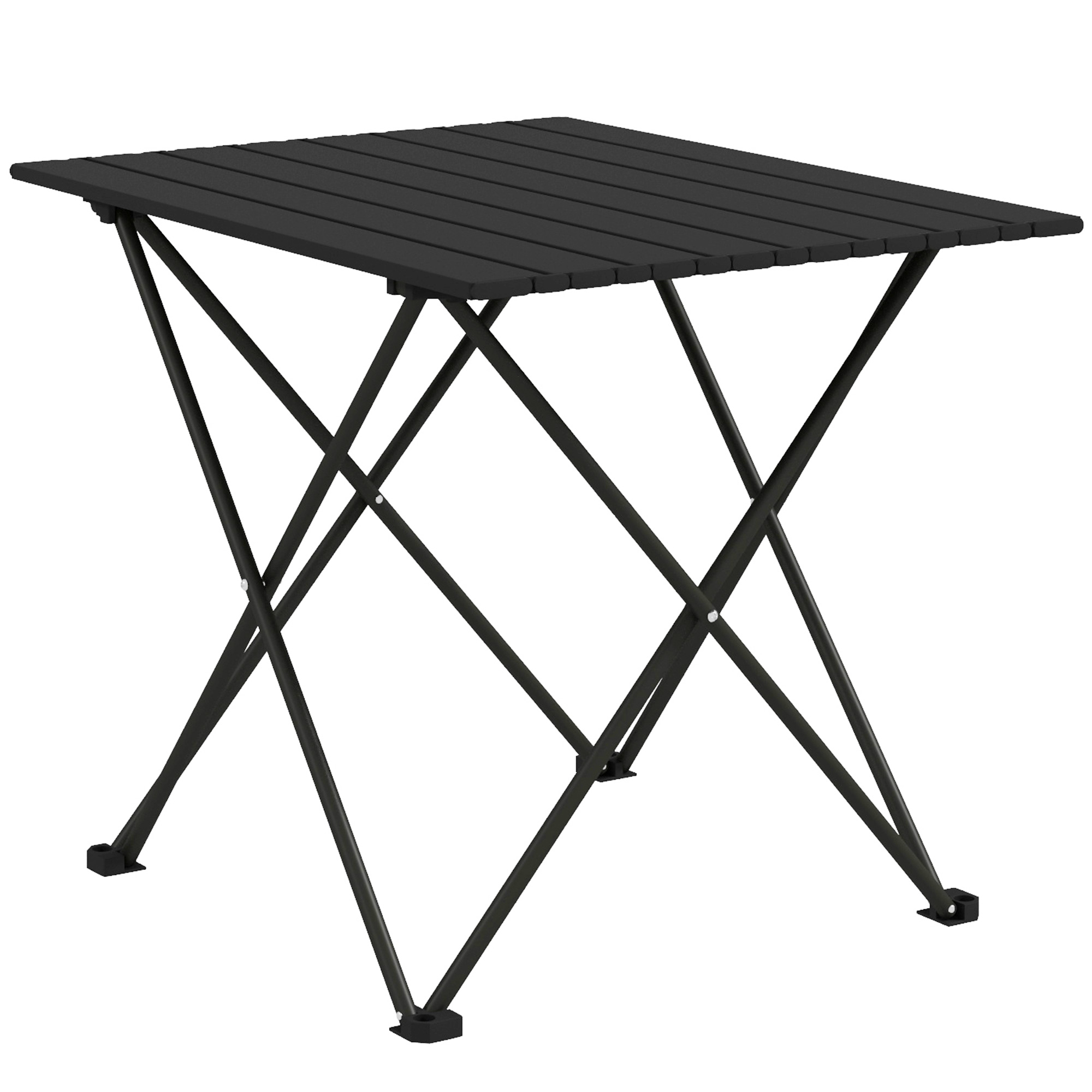 SUNVISTA Folding Camping Table, Lightweight Metal Picnic Table with Carry Bag, Foldable Table for Outdoor Camping, Picnic, Hiking, Black - Life 