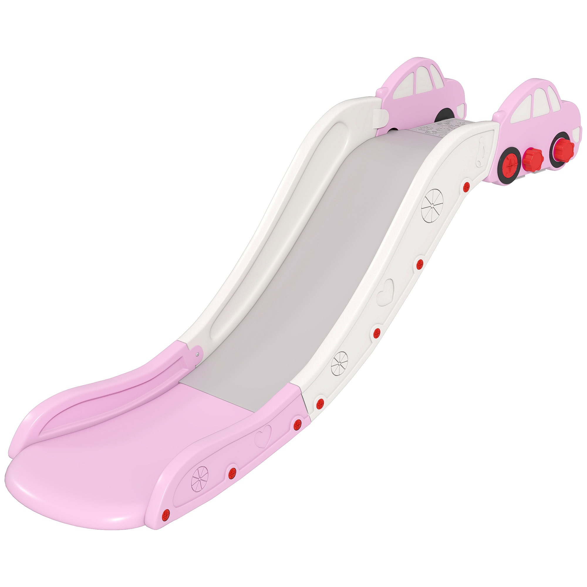 AIVAGO Kids Slide for Bed Sofa Extended Length Easy Assemble Store - Pink - Life Essentials