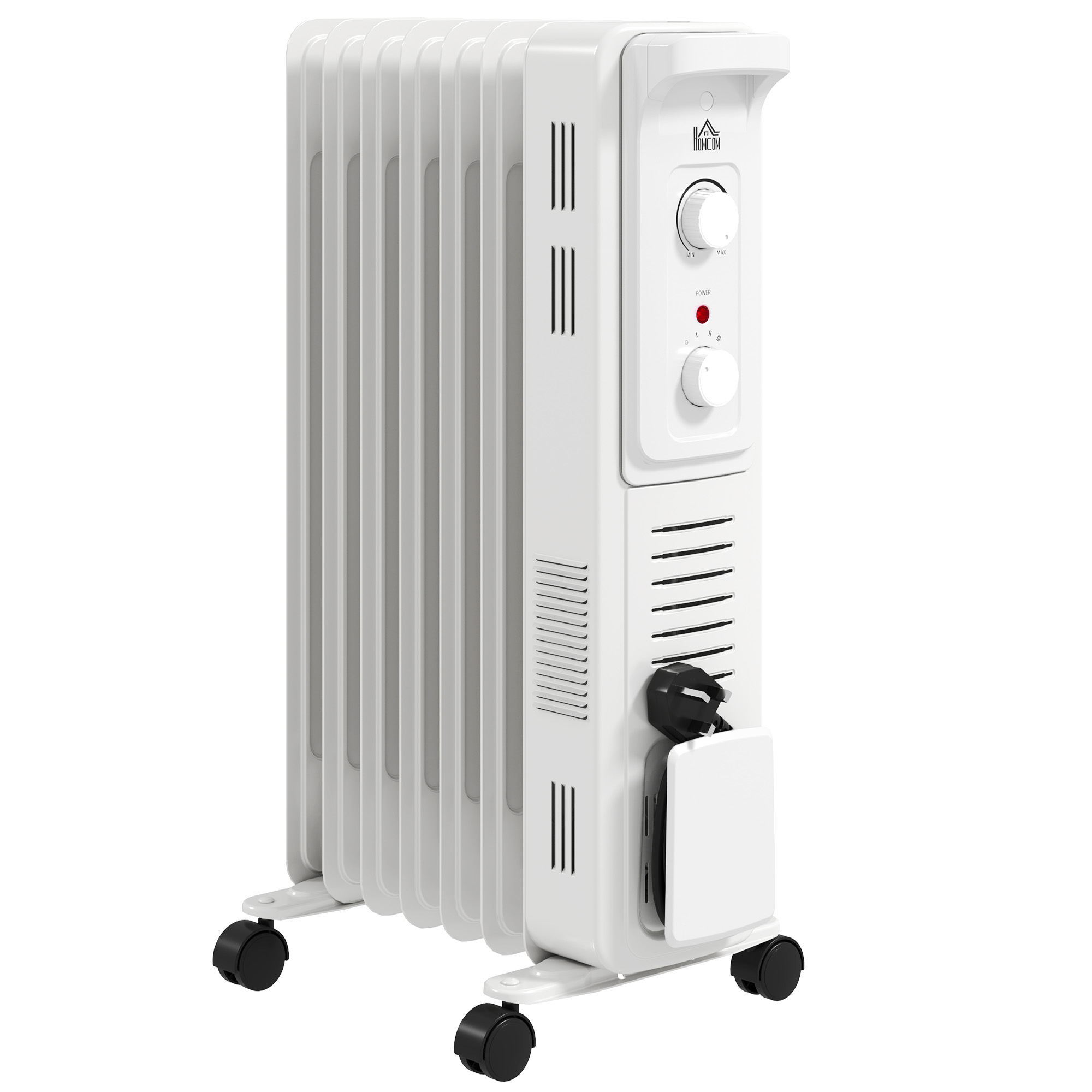 Scott 1500W Oil Filled Radiator Energy Efficient Portable Heater - White - Life Essentials