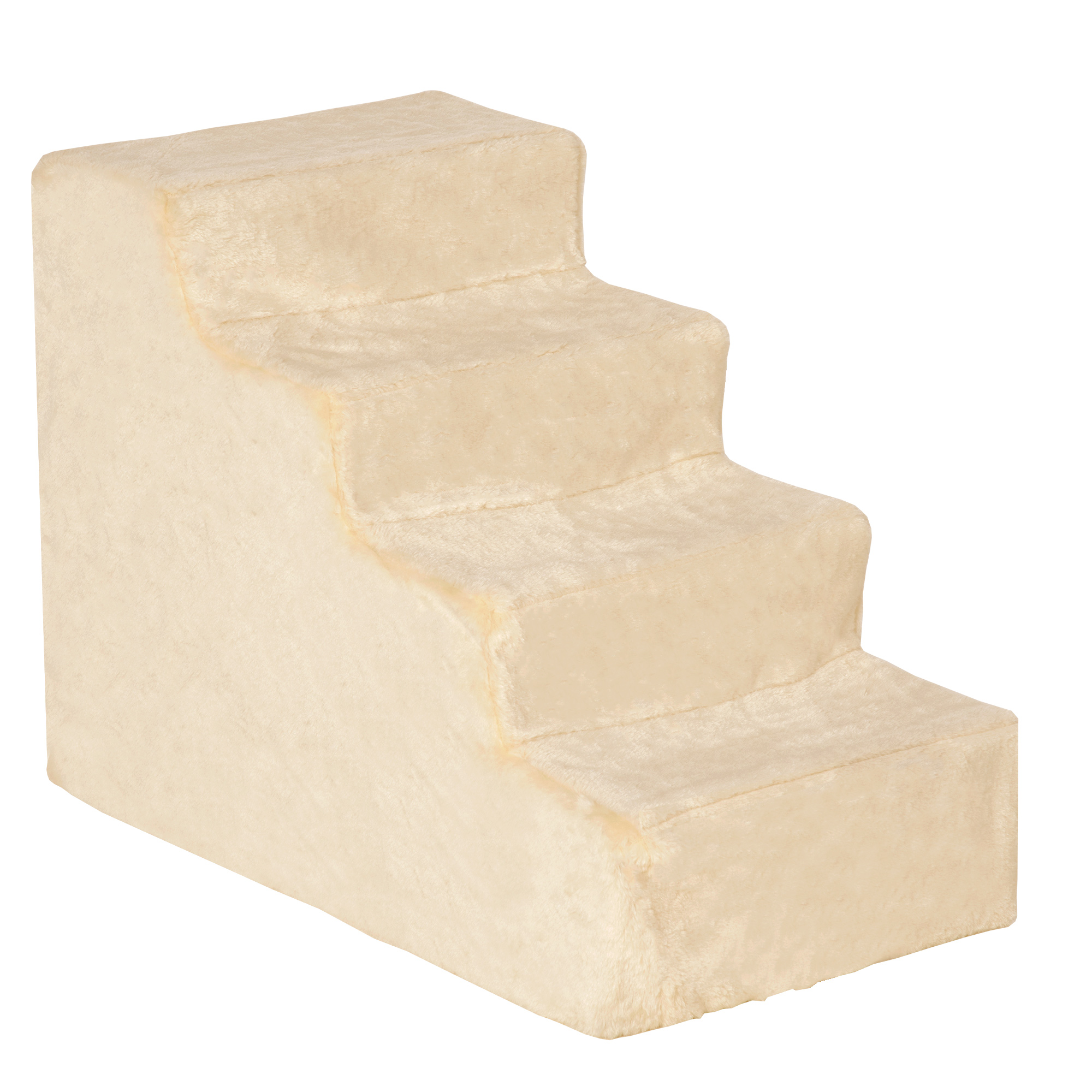 Dog Steps 4-Steps Design with Washable Plush Cover for High Bed Sofa, Dog Stairs for Small Dog and Cat - Life Essentials