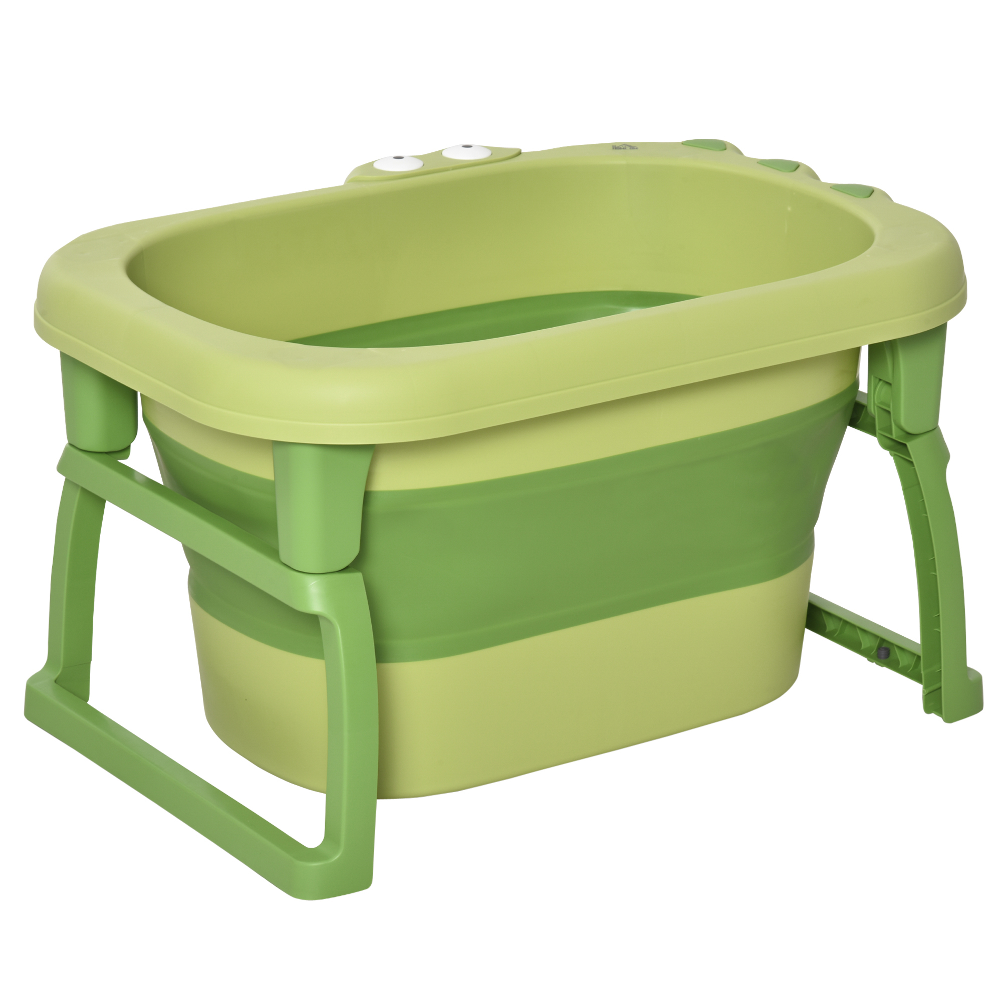 Baby Bath Tub for 0-6 Years Collapsible Non-Slip Portable with Stool Seat for Newborns Infants Toddlers Kids Crocodile Shape Green - Life Essentials