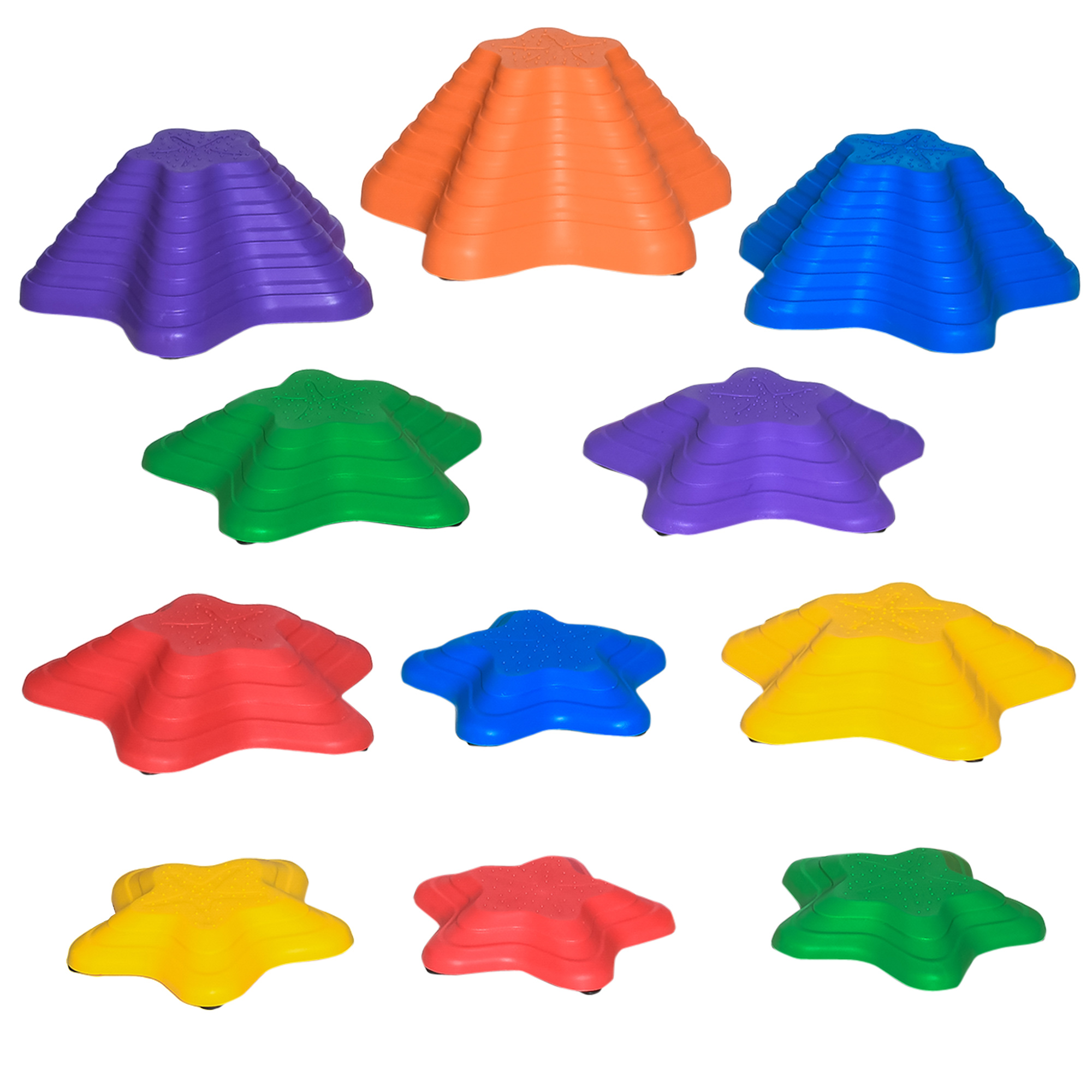 11pcs Balance Stepping Stones for Kids Starfish Style Non-slip Obstacle Course Stackable Balance Blocks Encourage Toddler Balance - Life Essentials