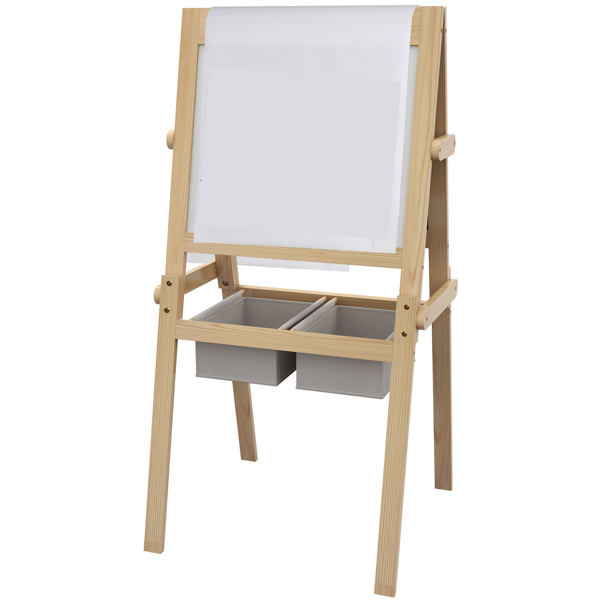 Kinsey Kids Easel with Paper Roll and Storage Baskets - Green - Life Essentials