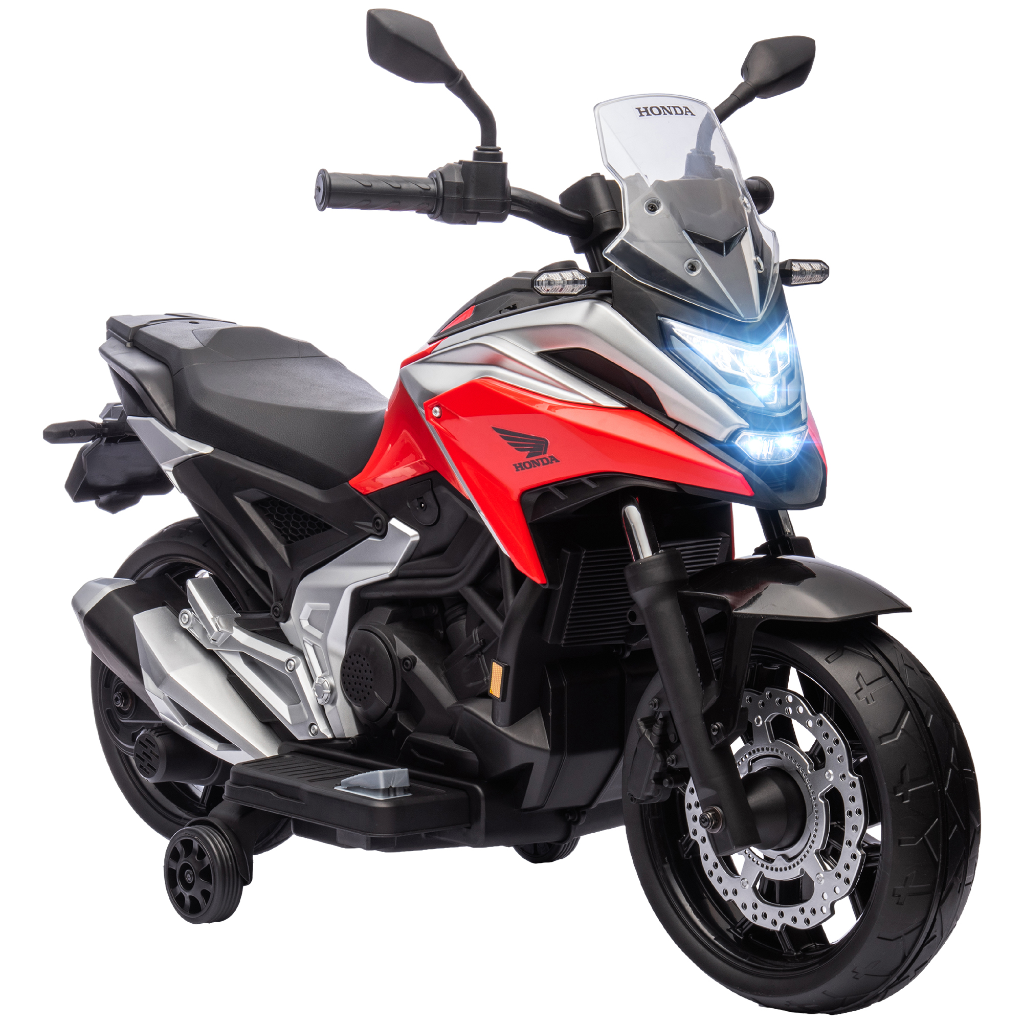 Kinsey 12V Honda Kids Electric Motorbike with Music Headlights - Red - Life Essentials