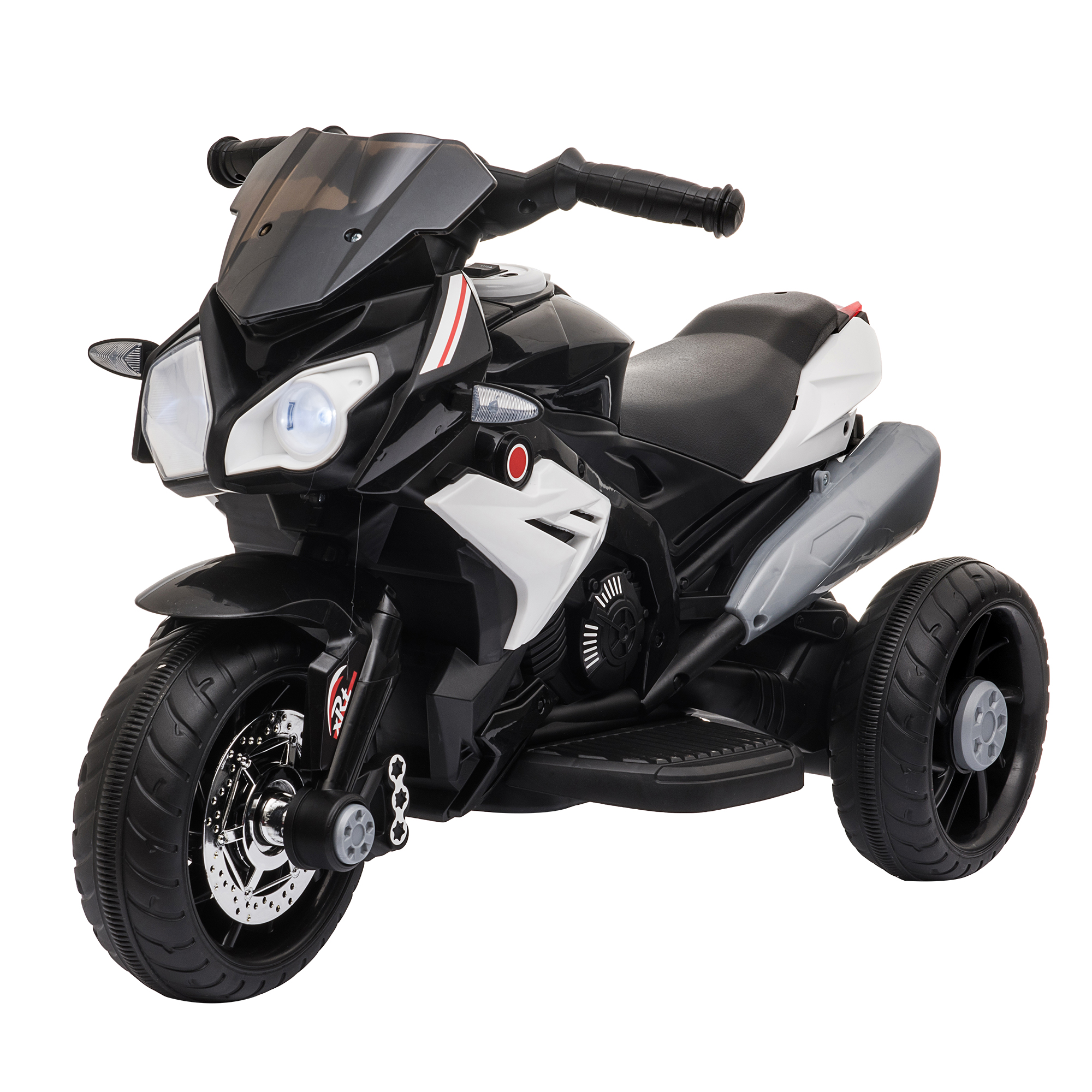 Kids 6V Battery Steel Enforced Motorcycle Ride On Trike Black - Life Essentials