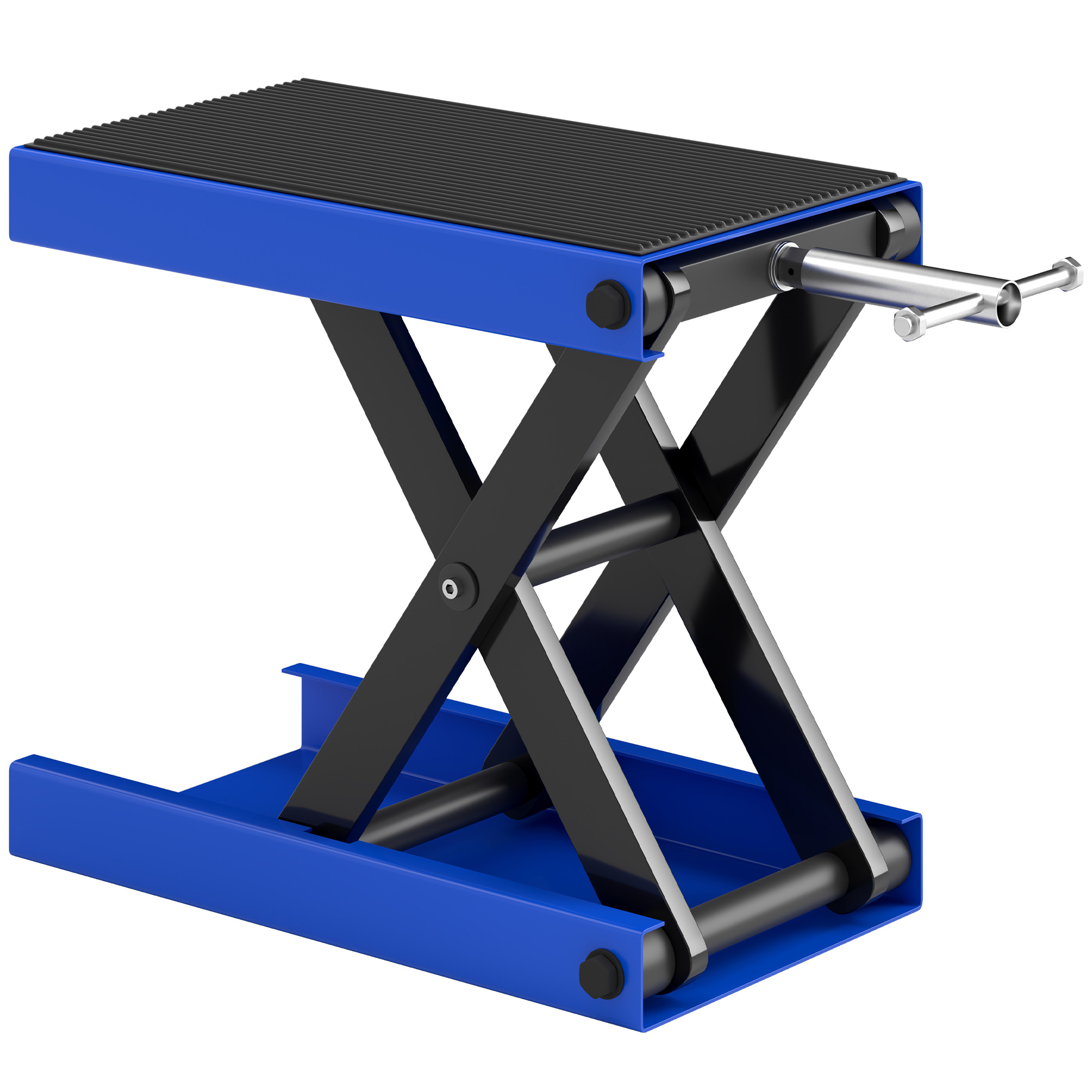 DURWELL 500KG Motorcycle Lift Scissor Jack, Blue - Life Essentials