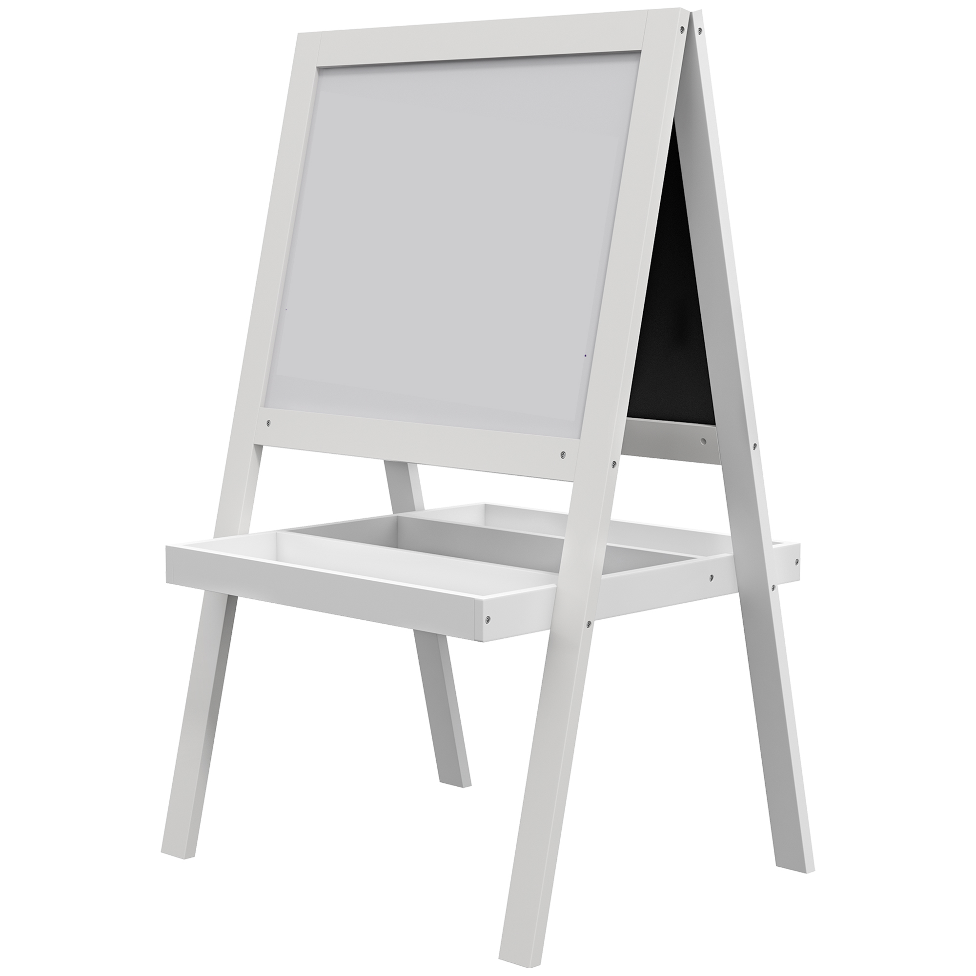 Kinsey Double-Sided Kids Easel with Storage Shelf for Toddlers - White - Life Essentials
