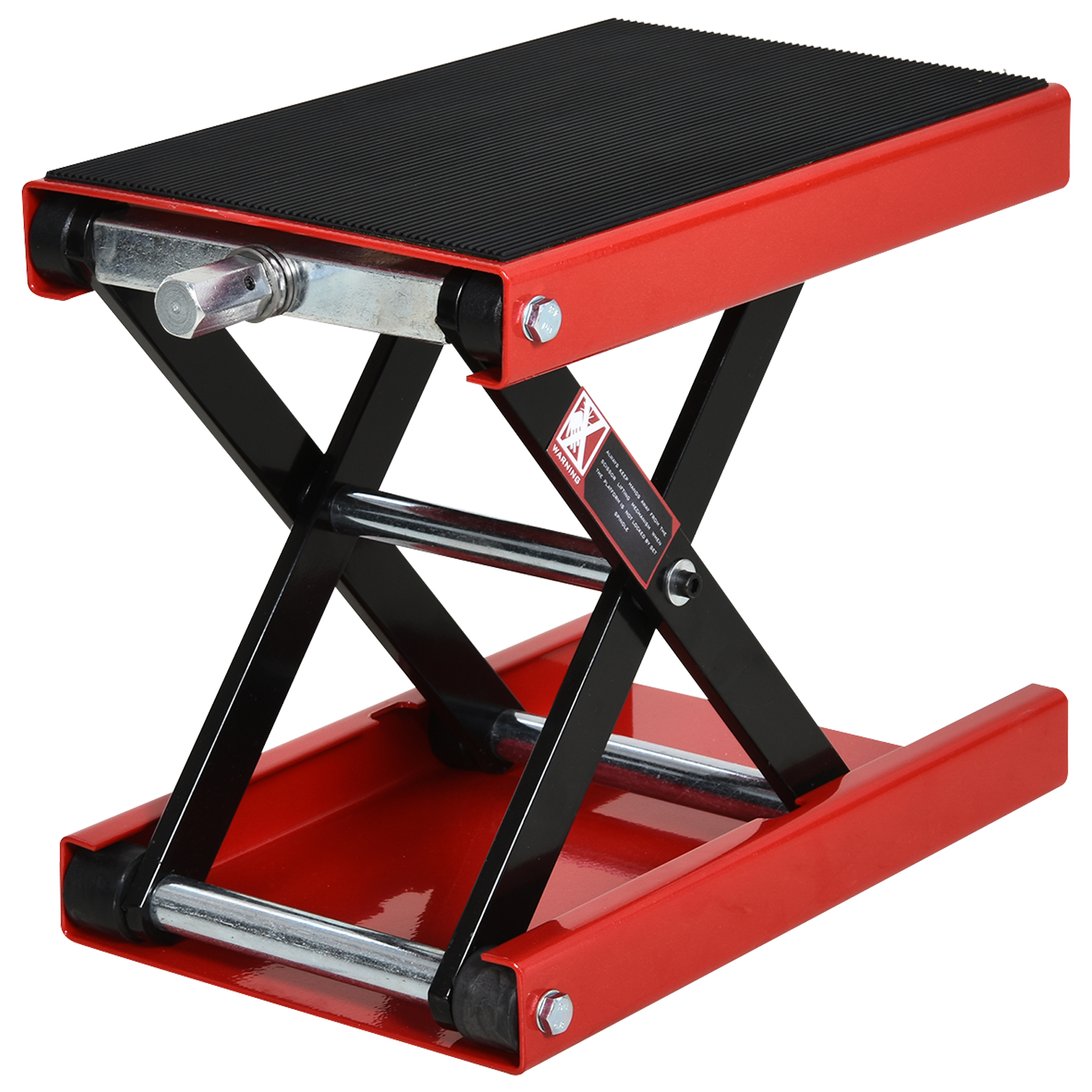 Steel Manual Repair Motorcycle Lift Platform Red - Life Essentials