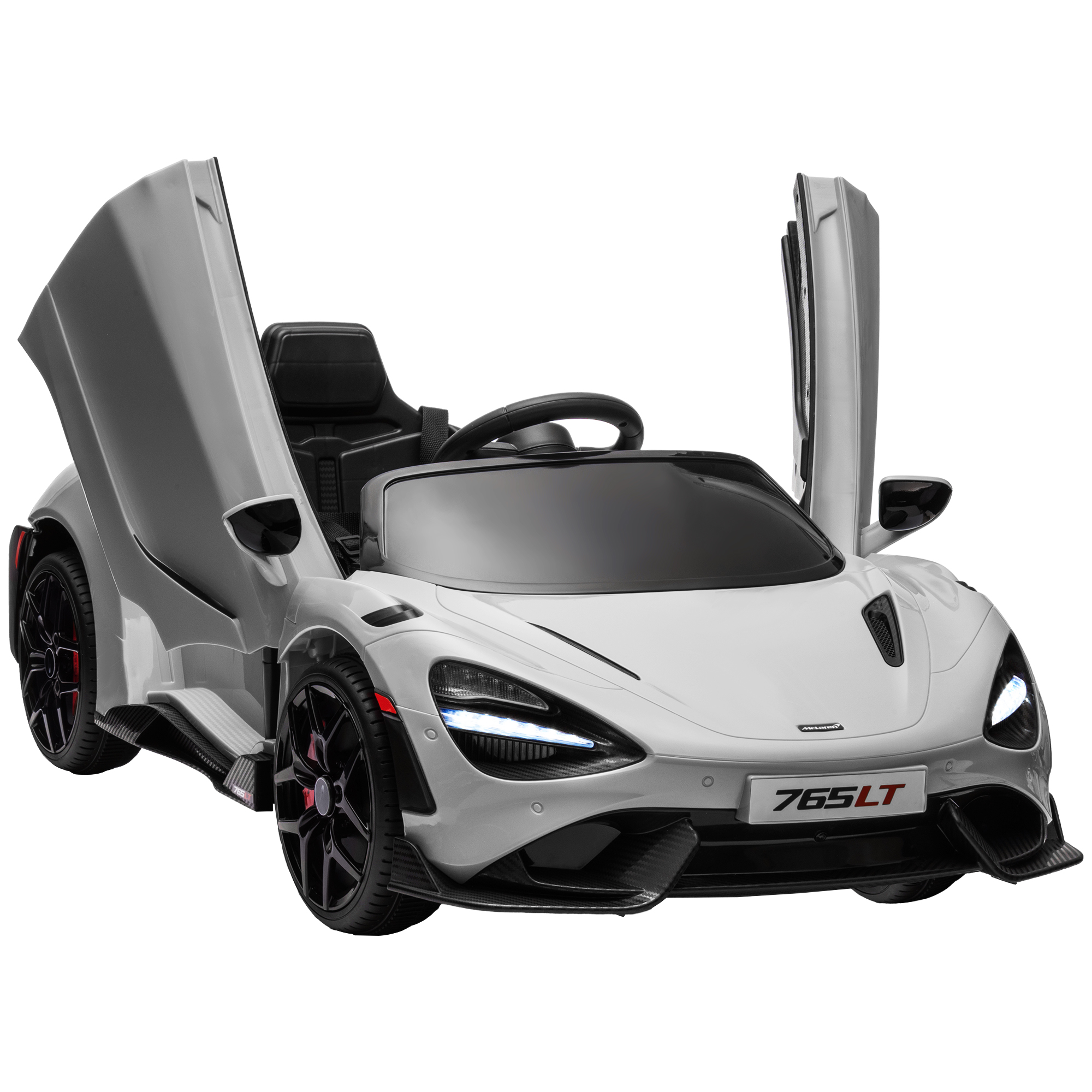 Kids Electric Car - 12V Kids Electric Ride On Car Grey 68cm - Life Essentials