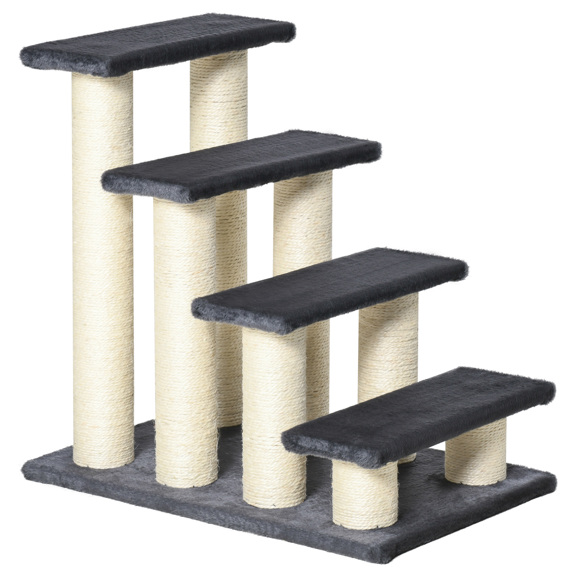 Pet Stairs 4 Steps Dog Cat Little Older Animal Climb Ladder Navy Blue - Life Essentials