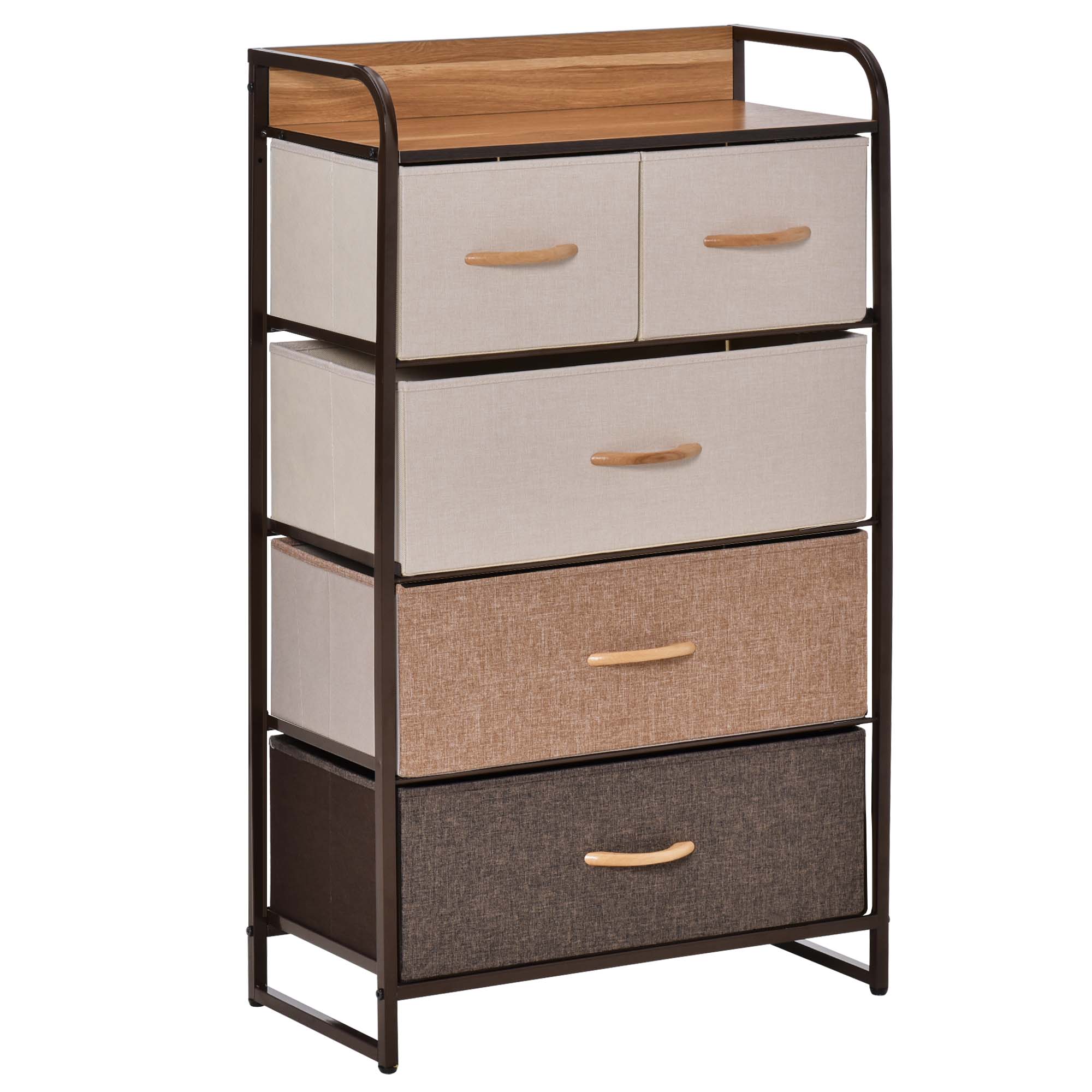 HERON Multi Colour Chest of Drawers - Medium-sized, 5 Drawers - Life Essentials