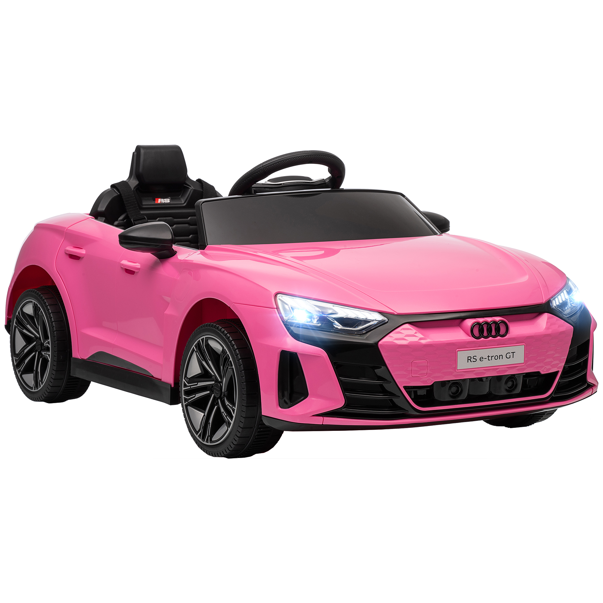 HERON Audi Licensed 12V Kids Electric Ride On Remote Control Suspension Lights - Pink - Life Essentials