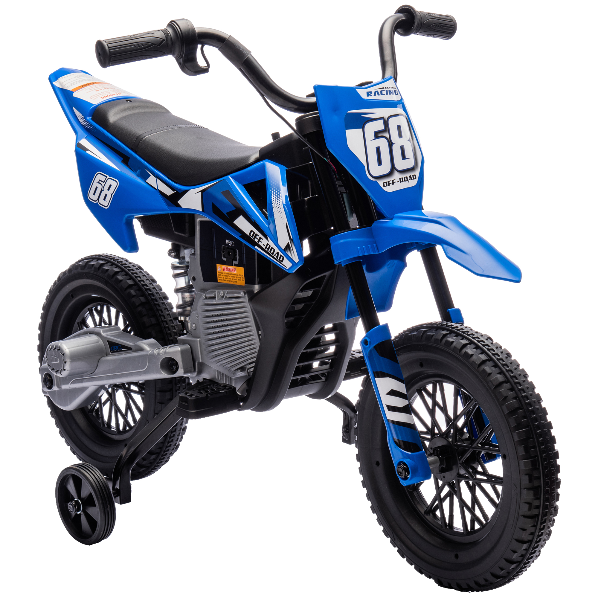 Kids Electric Car - 12V Kids Electric Motor Bike Blue 56cm - Life Essentials