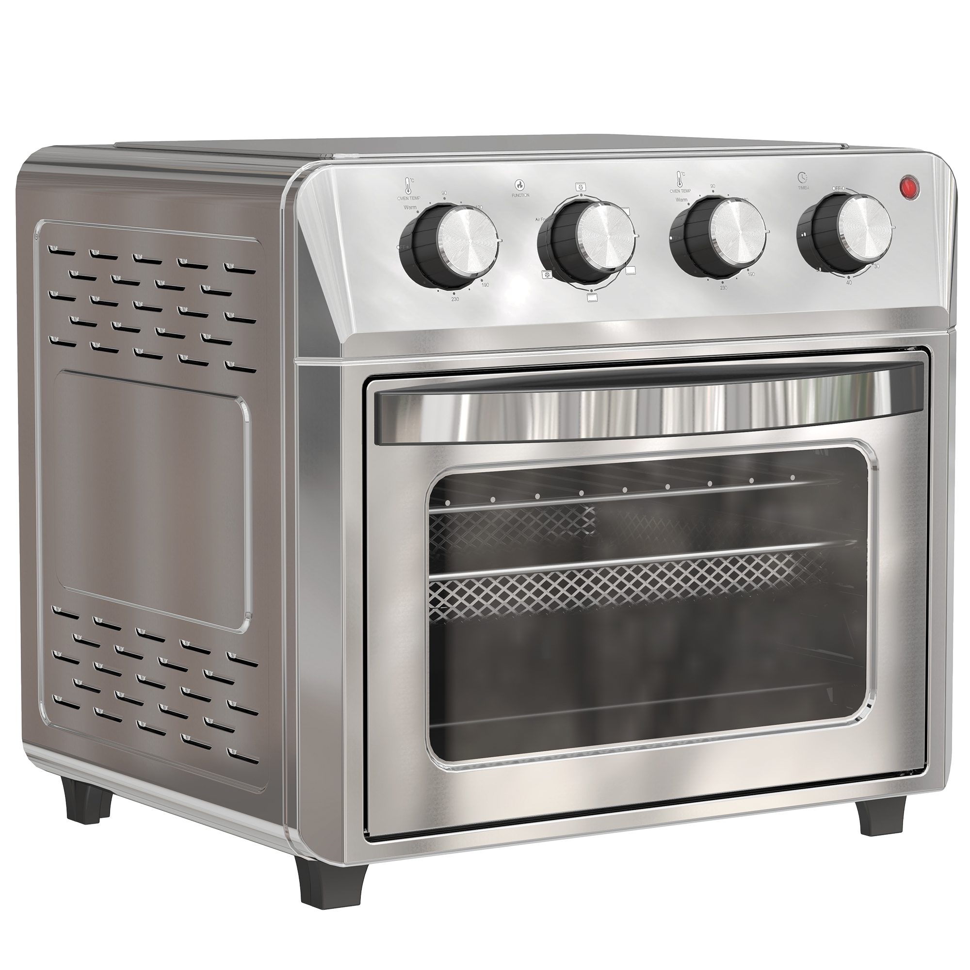 Oven Grill - 24L Air Fryer Oven 1600W Silver 40.6cm - Life Essentials