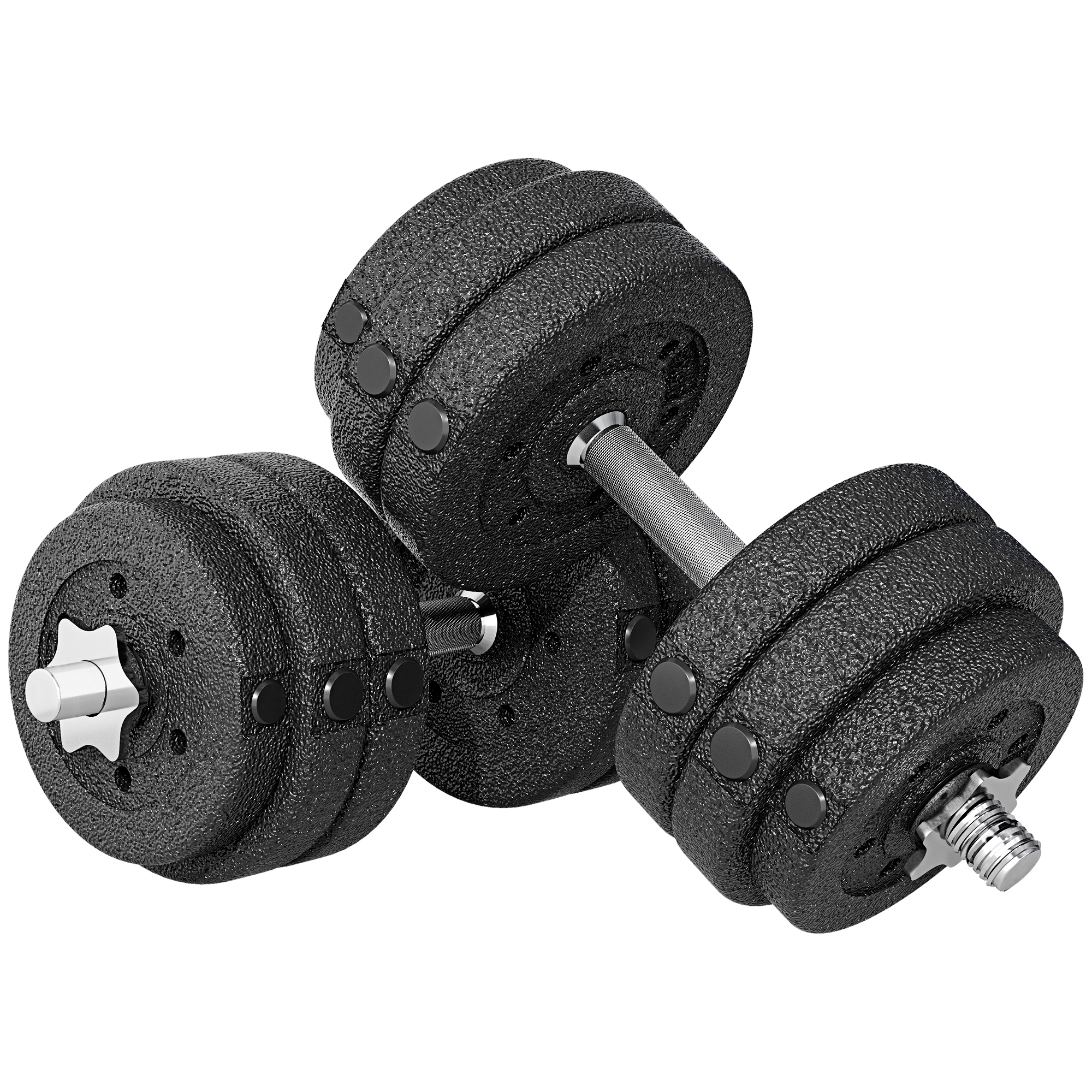 Scott 30KG Adjustable Dumbbells Weight Lifting Training Set - Black - Life Essentials