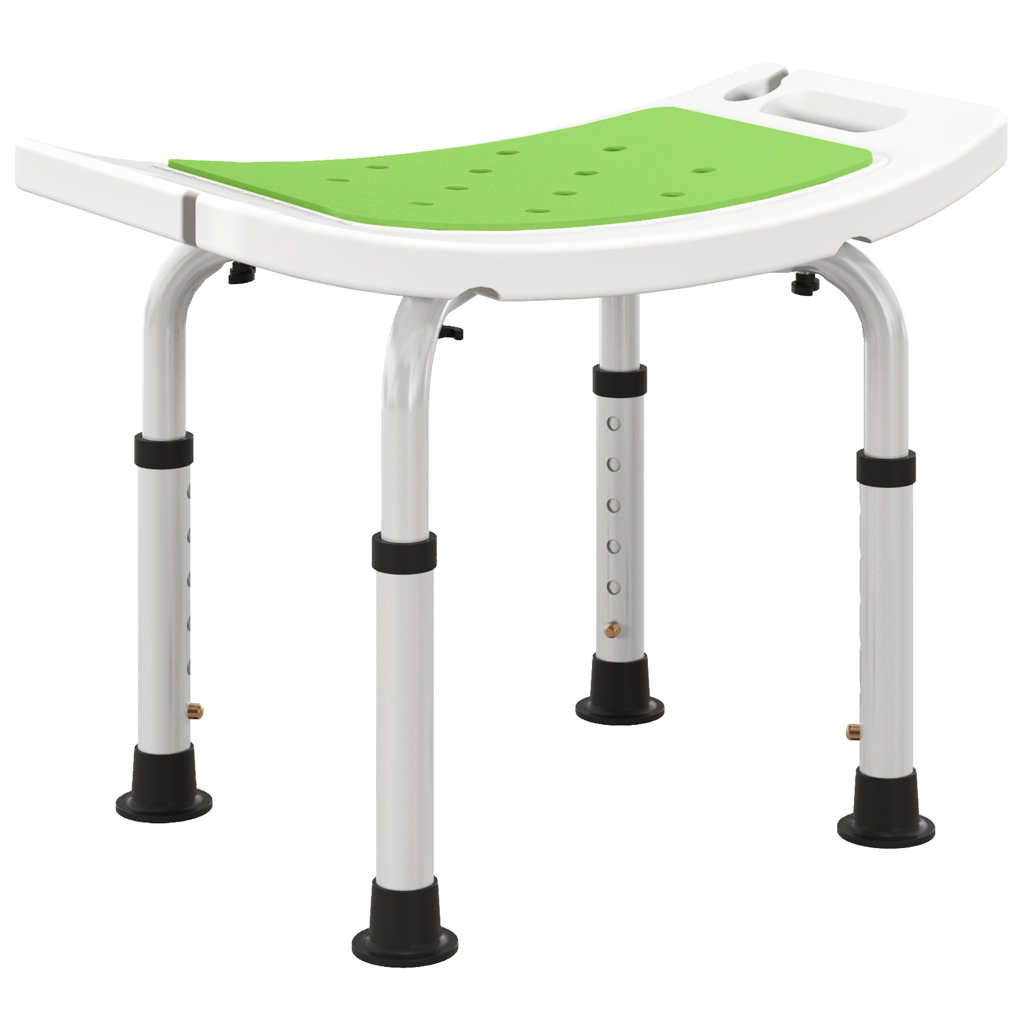 Scott Adjustable Bathroom Stool with Non-Slip Design - Green - Life Essentials