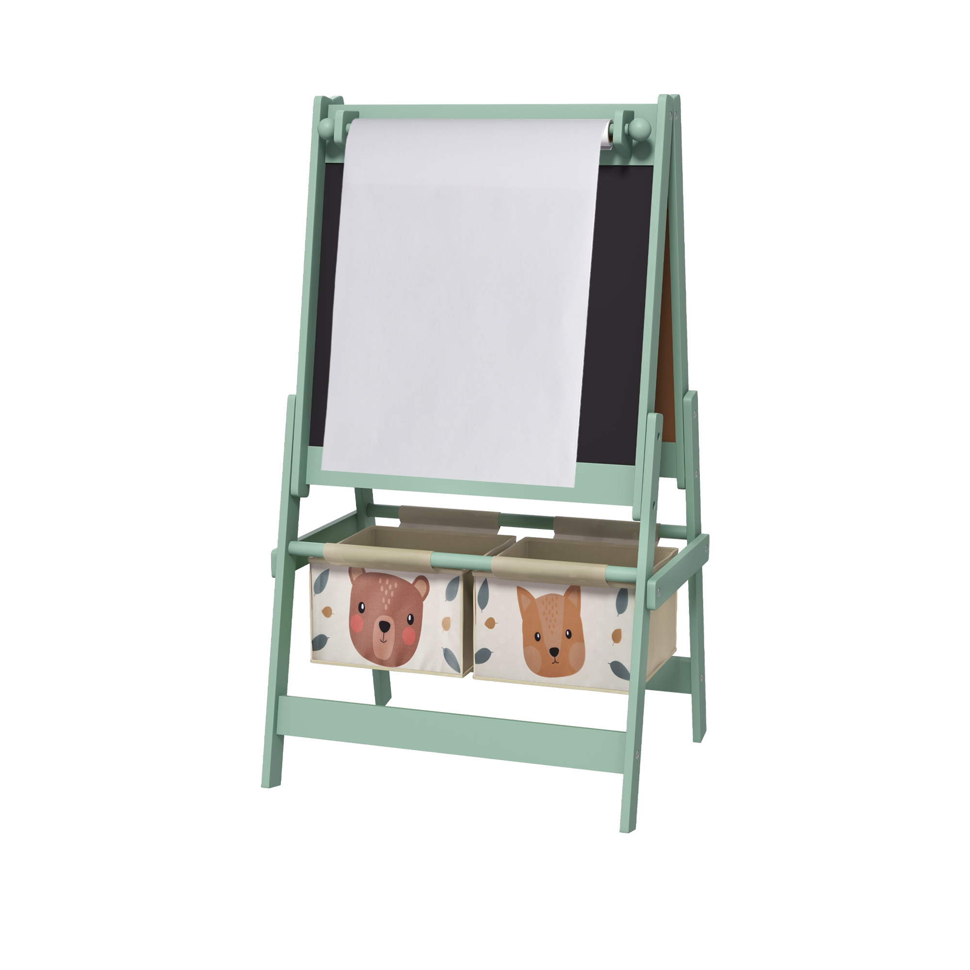 Kinsey 3 in 1 Kids Easel with Paper Roll and Storage - Green - Life Essentials